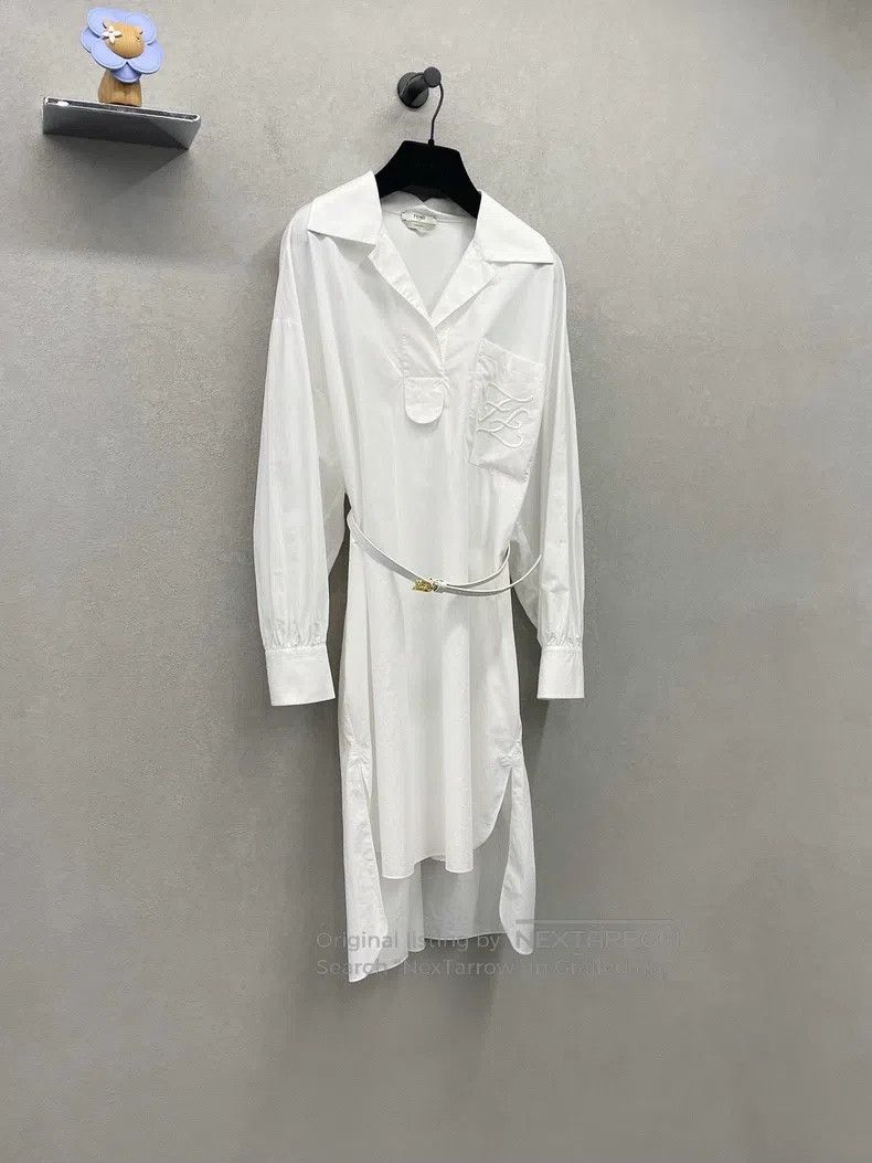 Fendi Fendi White Shirt Dress Size 4XL / US 24-26 - 3 Thumbnail