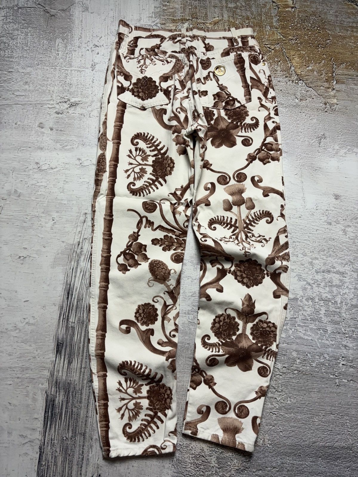Moschino LOVE MOSCHINO PRINTED VINTAGE BAROQUE JEANS PANTS Size 30" / US 8 / IT 44 - 2 Thumbnail