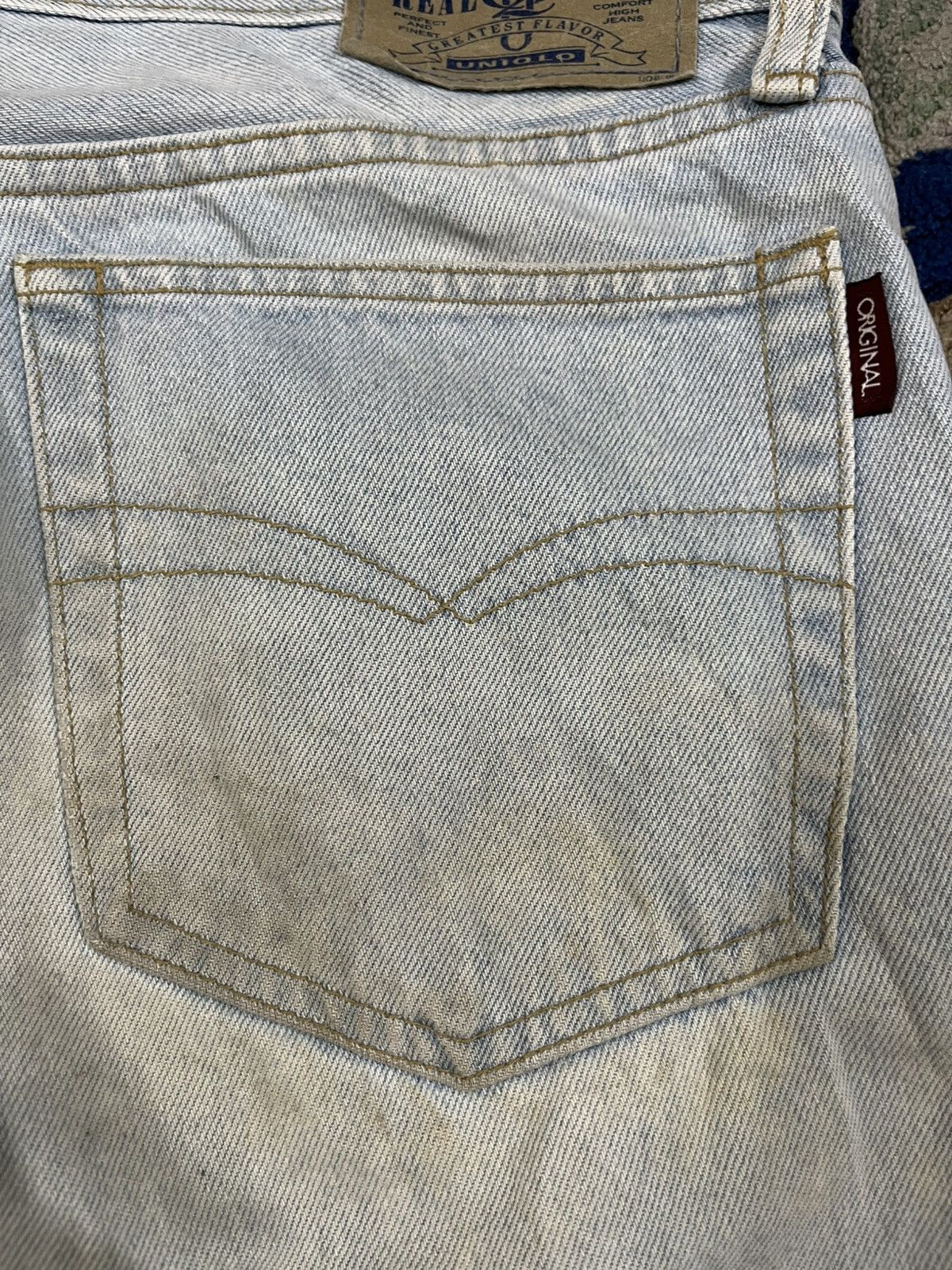 Pure Blue Japan × Uniqlo Vintage Uniqlo Mudwash Scovill Rivet Denim Size US 33 - 8 Thumbnail