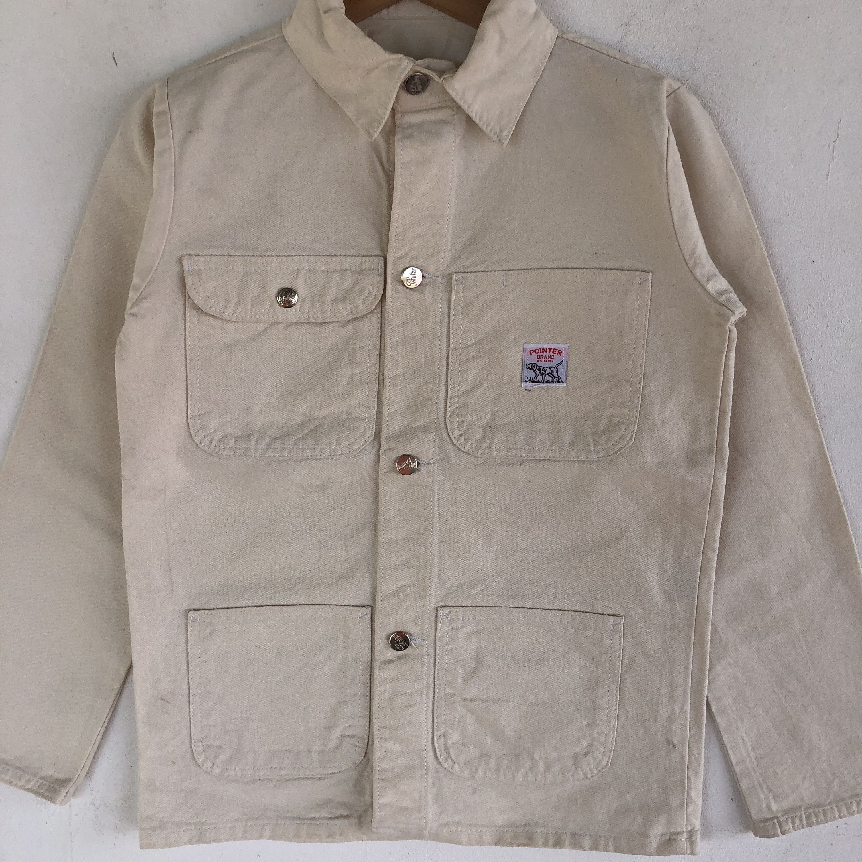 Vintage Vintage 80s Pointer Usa Chore Jacket Dirty Workers Jacket Size US S / EU 44-46 / 1 - 4 Thumbnail
