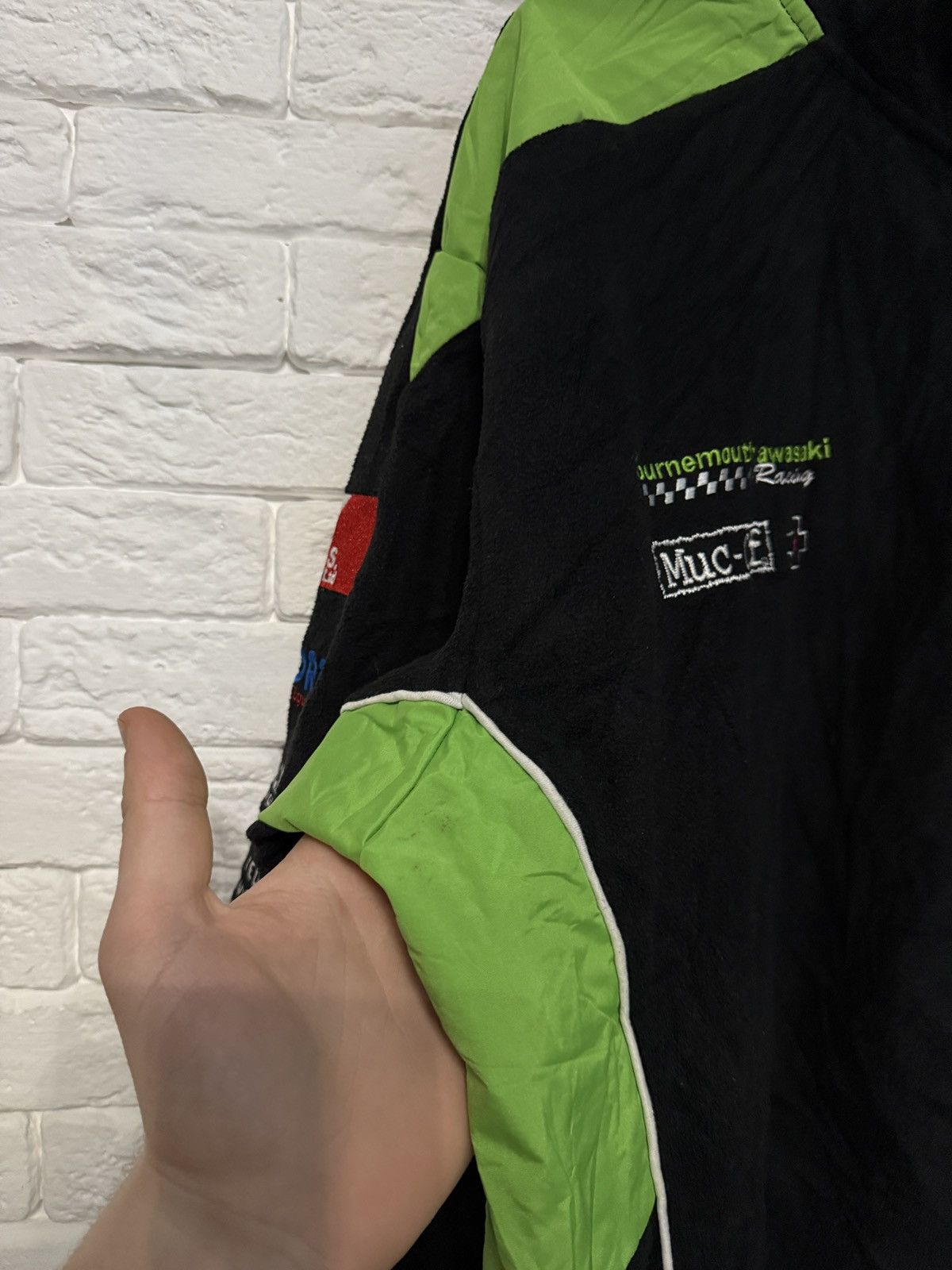 Other Kawasaki Quattro Plant Racing Fleece Bomber Jacket Huge Logo Size US XL / EU 56 / 4 - 7 Thumbnail