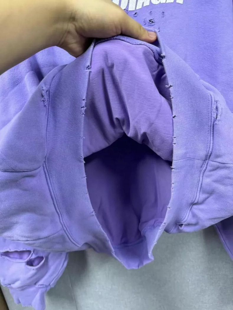 Balenciaga Balenciaga Purple Sabotage Hoodie Size US XS / EU 42 / 0 - 6 Thumbnail