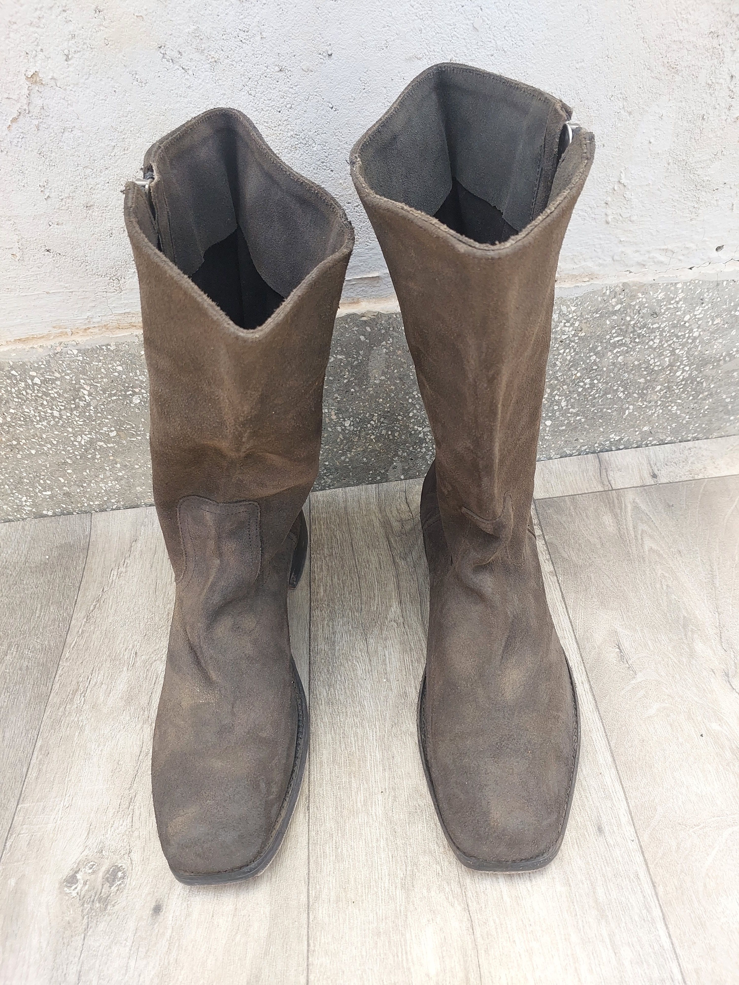Frye FRYE Heath Square Toe Outside Zipper Moto Boots Men's 11.5 D Size US 11.5 / EU 44-45 - 1 Thumbnail