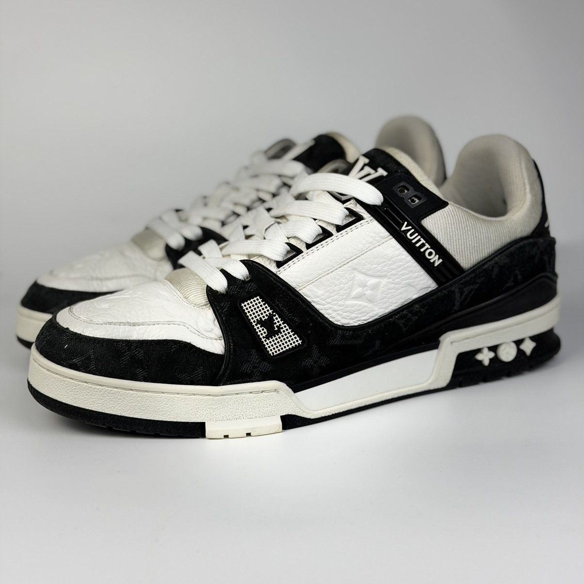 Louis Vuitton Louis Vuitton LV Trainer Black Denim Monogram Size US 9.5 / EU 42-43 - 4 Thumbnail