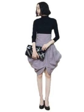Hussein Chalayan HUSSEIN CHALAYAN SIZE42 Cocoon-shaped denim short skirt| Size 41" - 9 Thumbnail