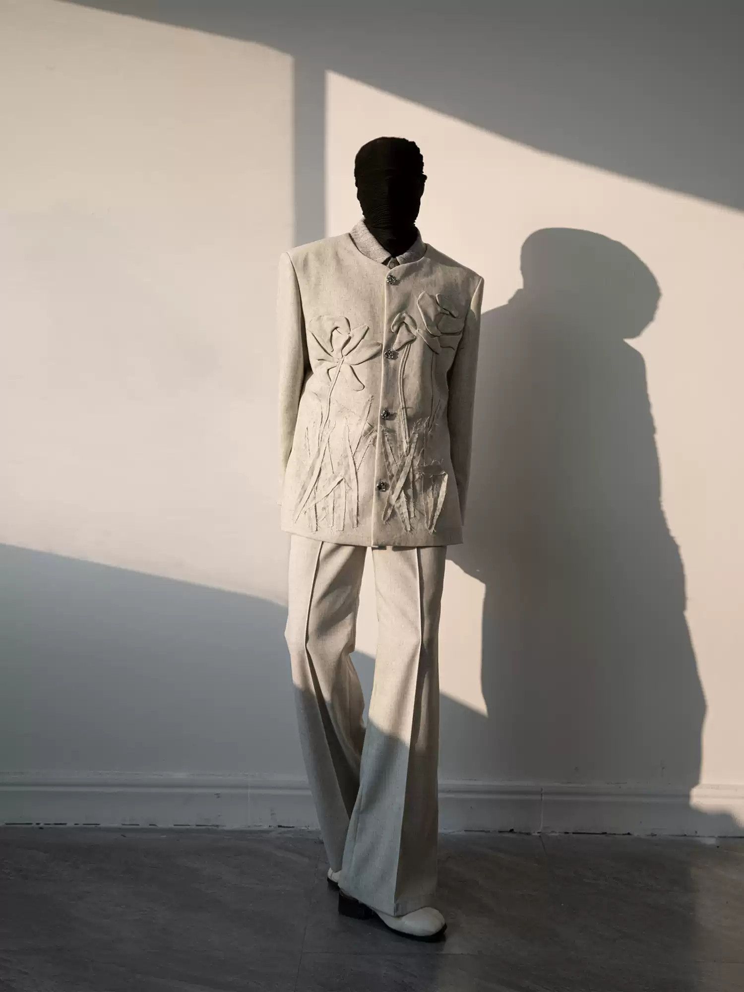 Other Iris Blossom Linen Suit Set Size 38S - 3 Thumbnail