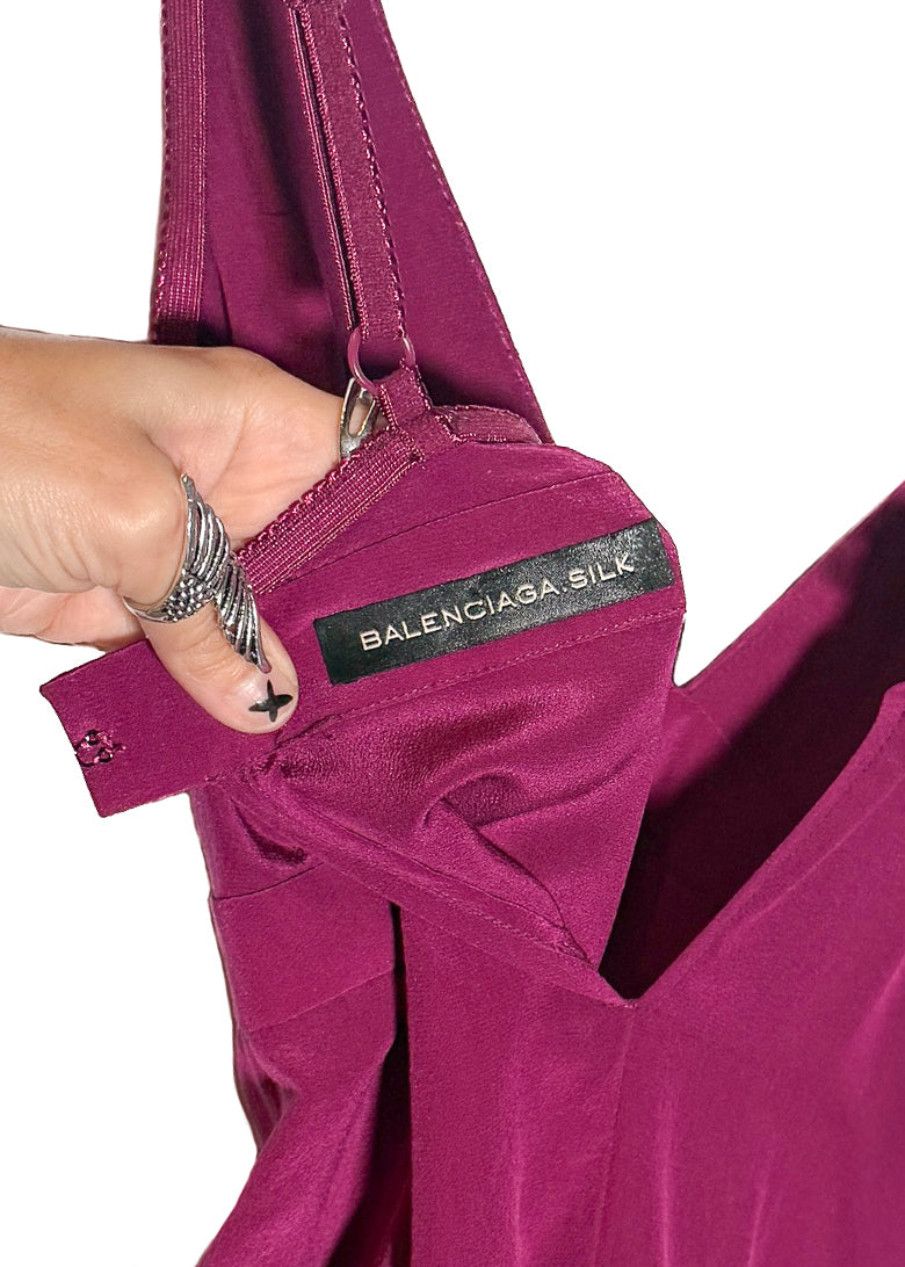 Balenciaga Balenciaga 2007 Magenta Silk Tank Dress Size M / US 6-8 / IT 42-44 - 6 Thumbnail