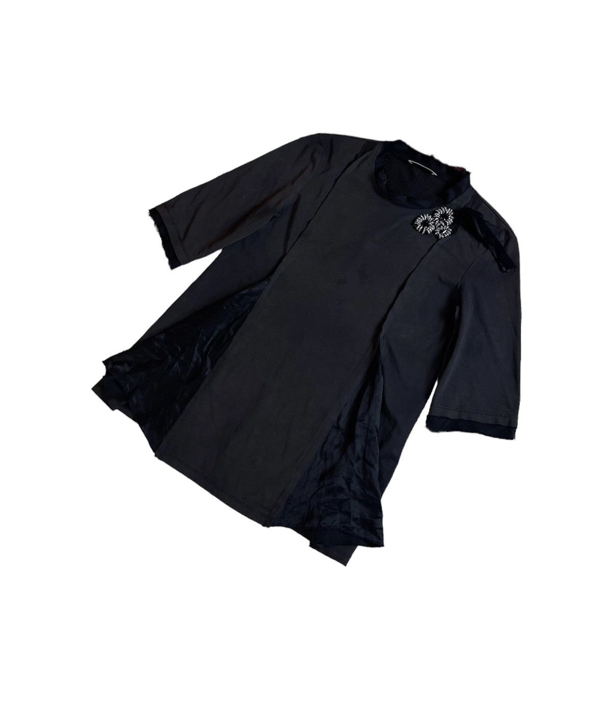 Prada 🔥 Vintage Prada Crystal embellished Shoulder Shirt Size S / US 4 / IT 40 - 4 Thumbnail