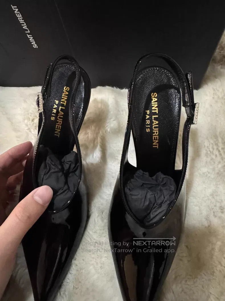 Saint Laurent Paris Saint Laurent Paris Crystal Rhinestone Patent Leather High Size US 6.5 / IT 36.5 - 6 Thumbnail