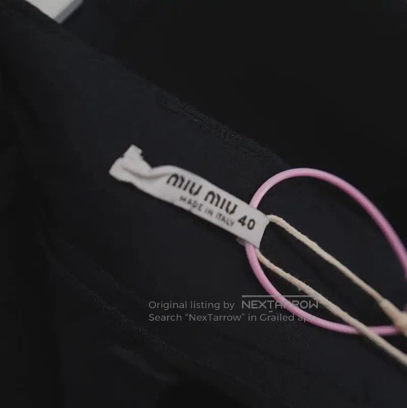 Miu Miu Miu Miu Black Logo Mini Skirt . Size 23" - 4 Thumbnail