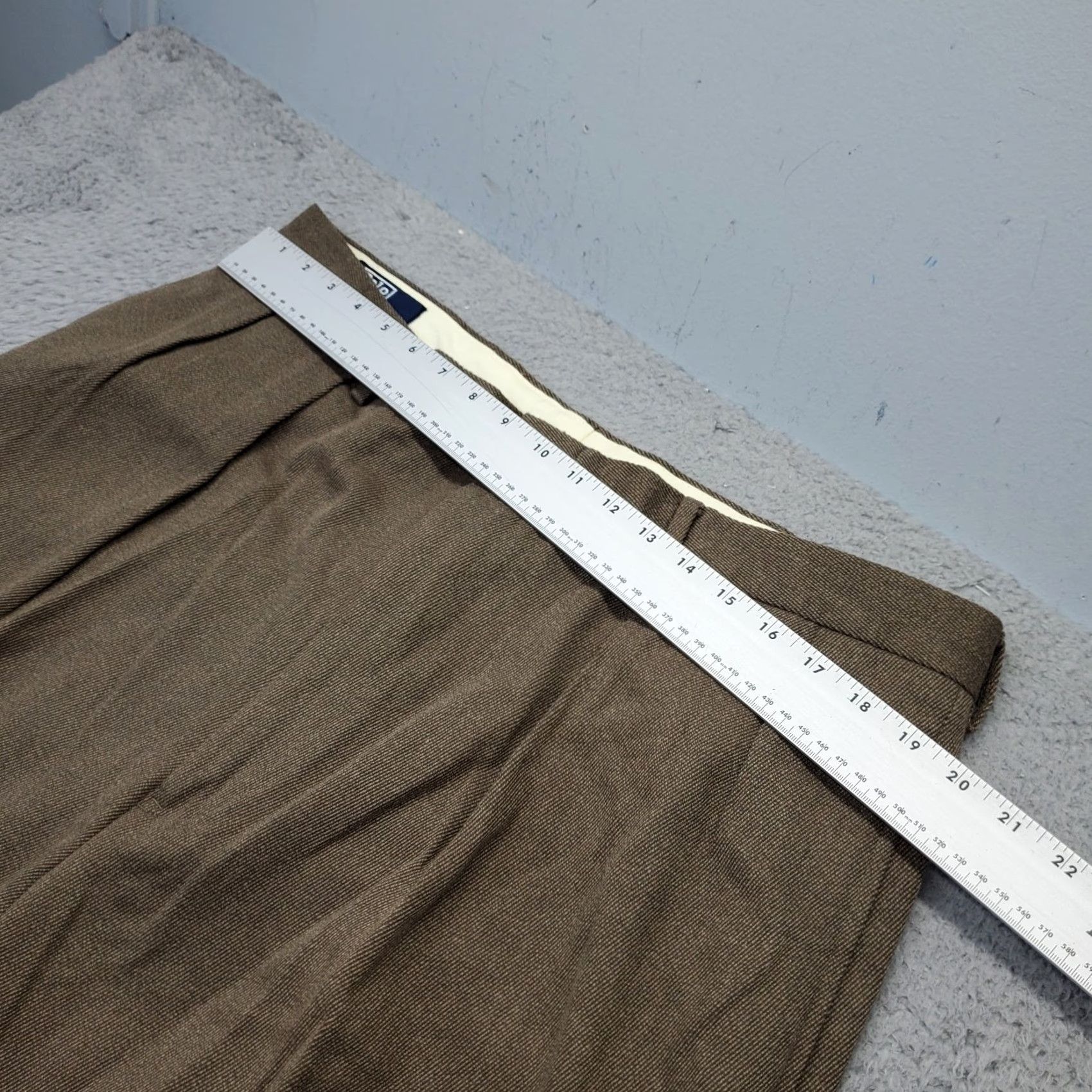 Polo Ralph Lauren VINTAGE Polo Ralph Lauren Mens Pants Slacks Straight 40 Brown Pleated EUC Size US L / EU 52-54 / 3 - 5 Thumbnail