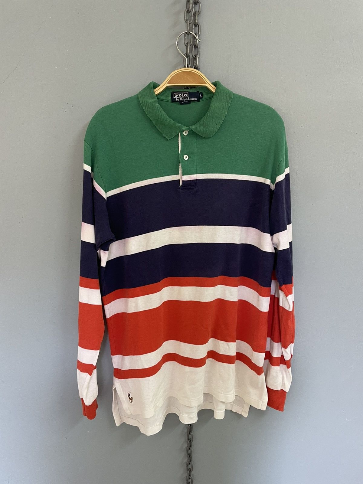 Polo Ralph Lauren Vintage 90s Polo Ralph Lauren long sleeve polo shirt Size US L / EU 52-54 / 3 - 1 Thumbnail