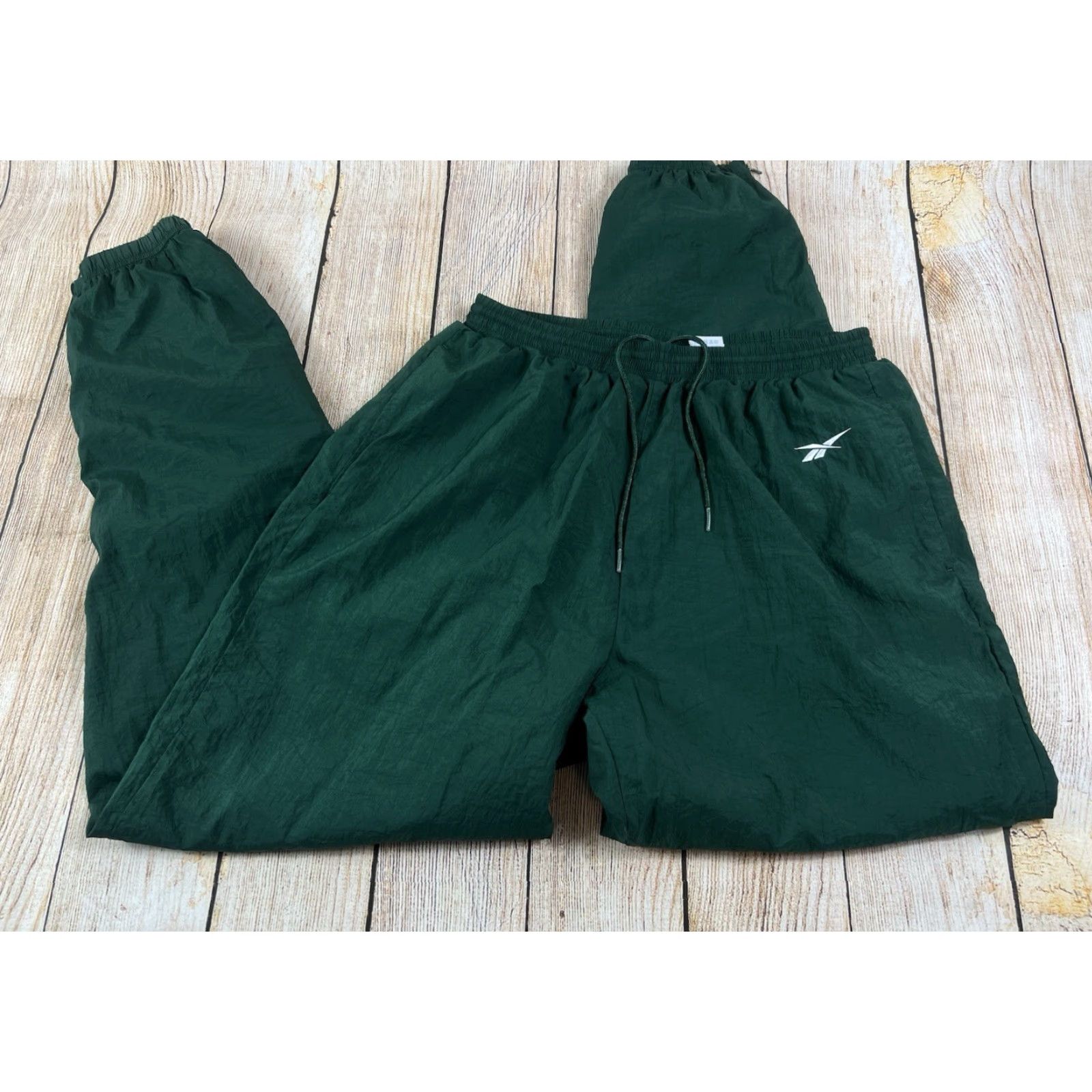 Reebok VINTAGE 90s Reebok Windbreaker Jogger Track Pants Green Size L Mens Size US 33 - 7 Thumbnail