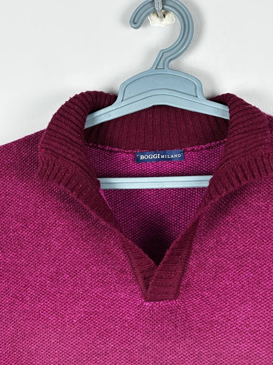 Boggi Vintage Boggi Milano Burgundy Cashmere Sweater Size US L / EU 52-54 / 3 - 4 Thumbnail