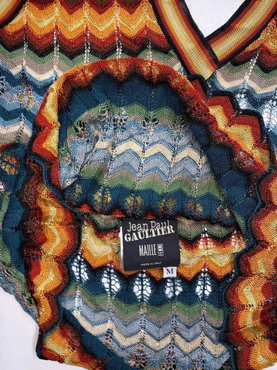 Jean Paul Gaultier Open Stitch Striped Camisole Size M / US 6-8 / IT 42-44 - 4 Thumbnail