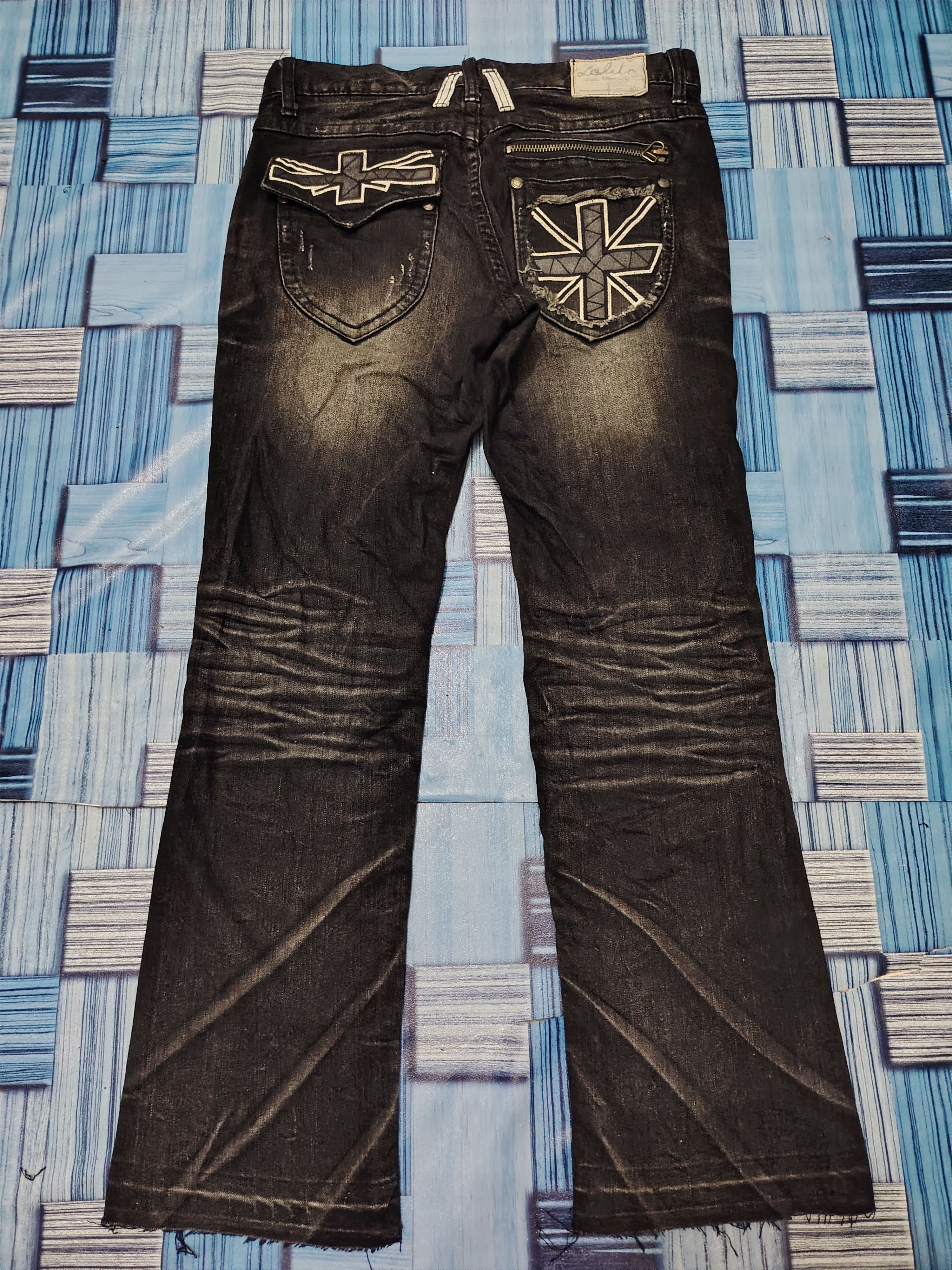 If Six Was Nine Japanese Lolita Jeans Flare Jeans Distressed Size US 31 - 12 Thumbnail