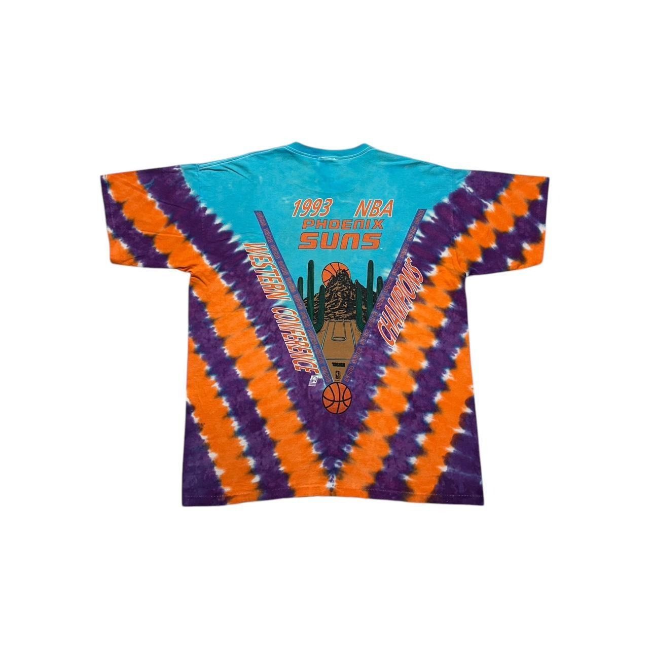 NBA × Vintage Vintage Phoenix Suns 1993 Tie-Dye Trench Darker T-Shirt Size US XL / EU 56 / 4 - 2 Thumbnail