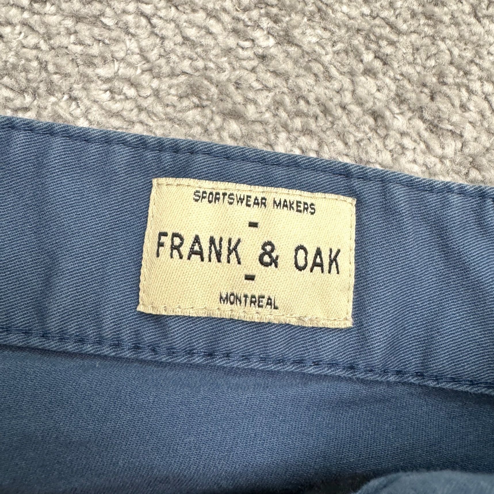 Vintage Frank & Oak The Baldwin Chino Pants Mens 32x34 Blue Straight Leg Cotton Classic Size US 32 / EU 48 - 6 Thumbnail