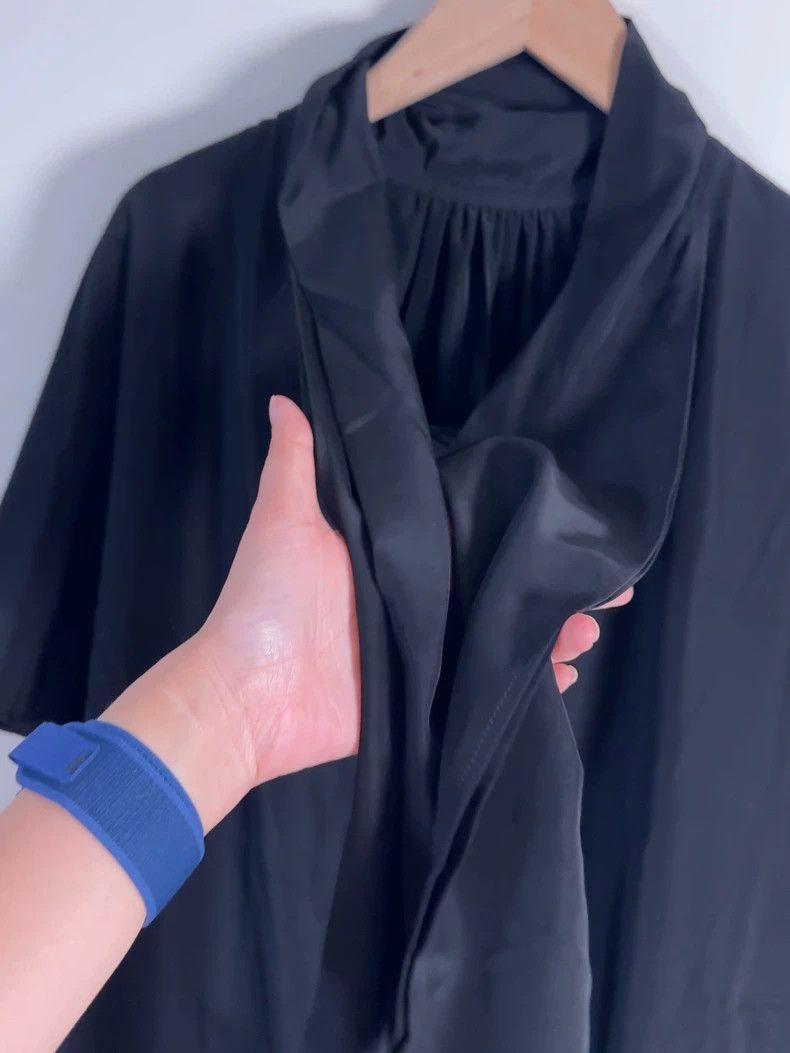 Y's Y's Black short sleeve silk shirt Size XS / US 0-2 / IT 36-38 - 5 Thumbnail