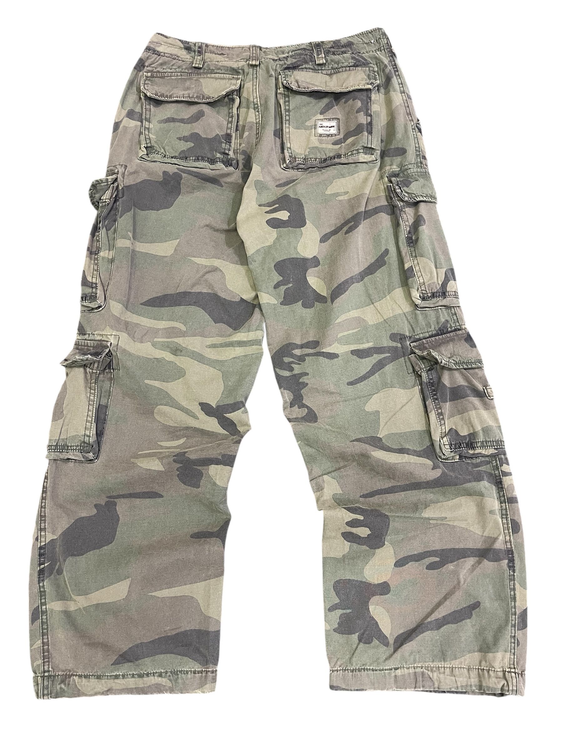 Abercrombie & Fitch Vtg Style A&F Camouflage Faded of the Day Baggy Army Size US 34 / EU 50 - 1 Thumbnail
