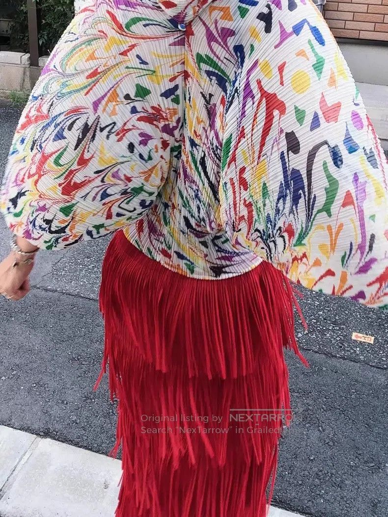 Issey Miyake Issey Miyake Red tassel vest Size L / US 10 / IT 46 - 6 Thumbnail