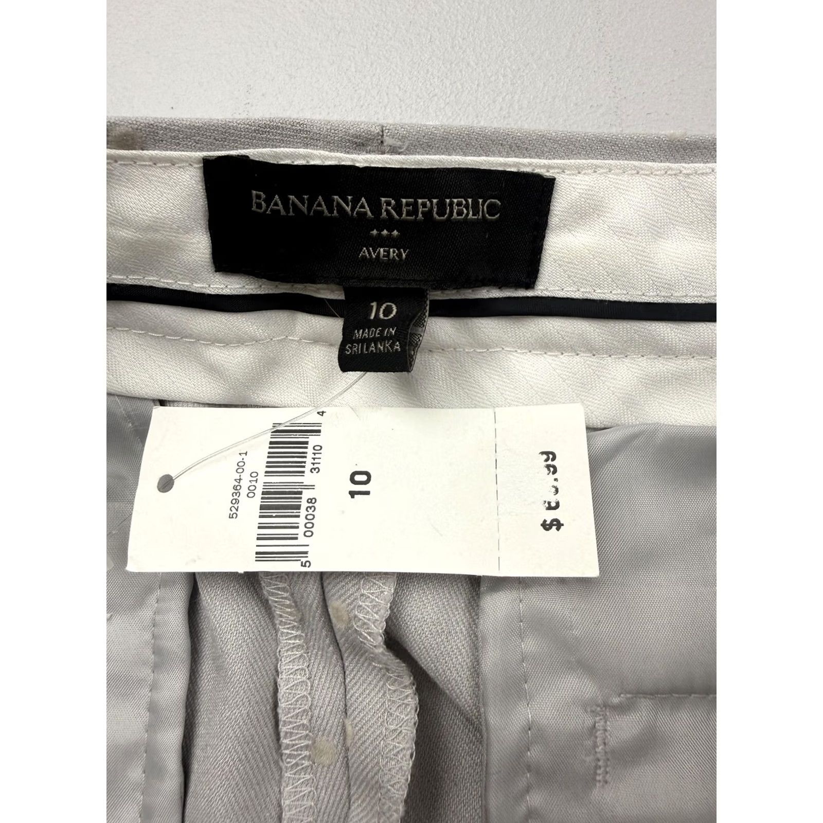 Banana Republic VINTAGE Banana Republic Avery Pants Womens 10 Gray Polka Dot Ankle Dress Work Office Size 32" / US 10 / IT 46 - 4 Thumbnail