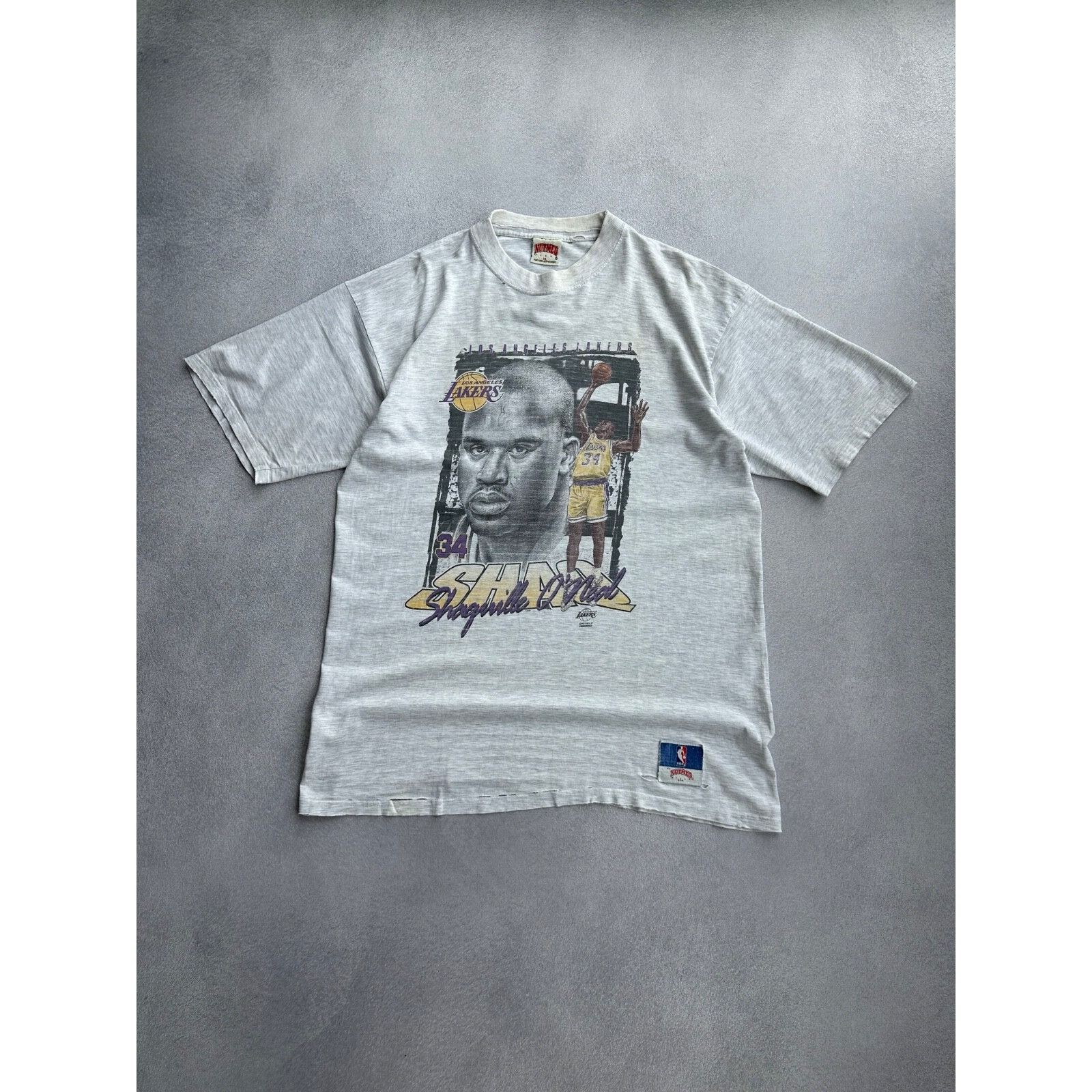 Nutmeg VTG Nutmeg Shaquille O Neal LA Lakers 90s Rare NBA Basketbal Size US XL / EU 56 / 4 - 1 Thumbnail