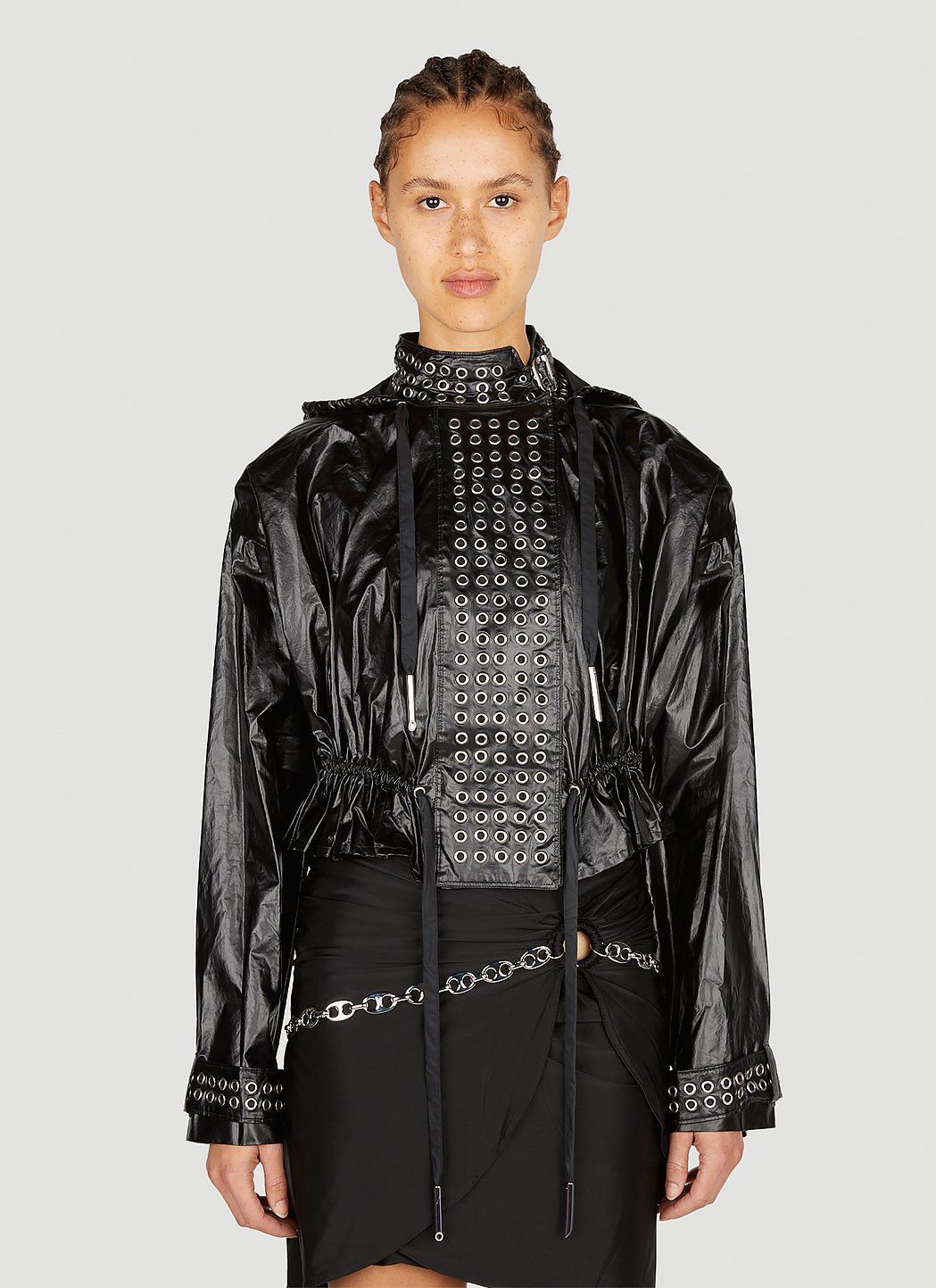 Paco Rabanne Eyelet Biker Jacket Size M / US 6-8 / IT 42-44 - 1 Thumbnail