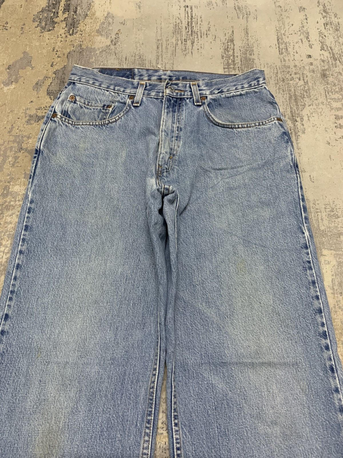Levi's VTG 90s Levi's 550 Relaxed Fit Tapered Leg Jeans Light Wash Size US 31 - 2 Thumbnail