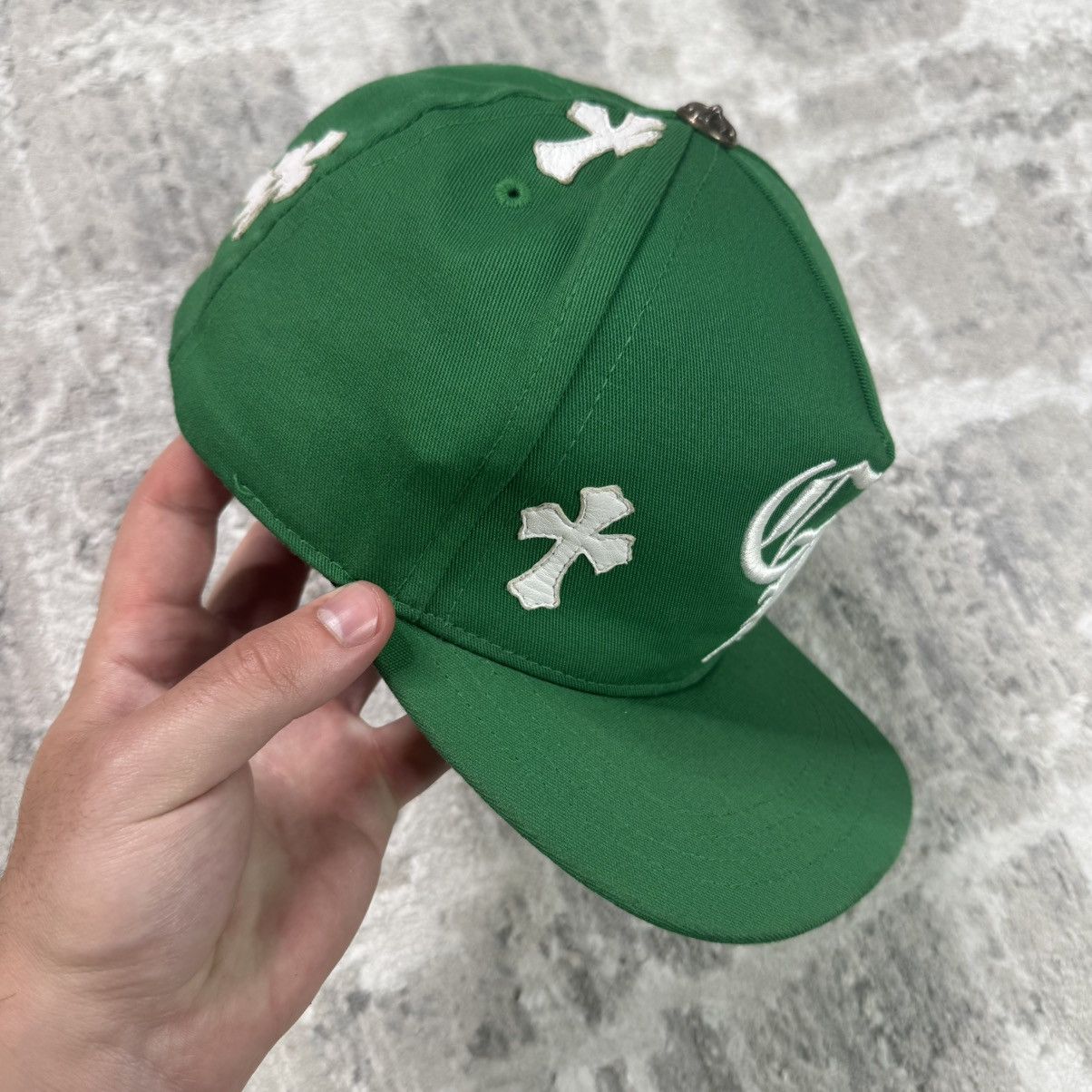 Chrome Hearts Leather cross patch baseball hat Size ONE SIZE - 9 Thumbnail