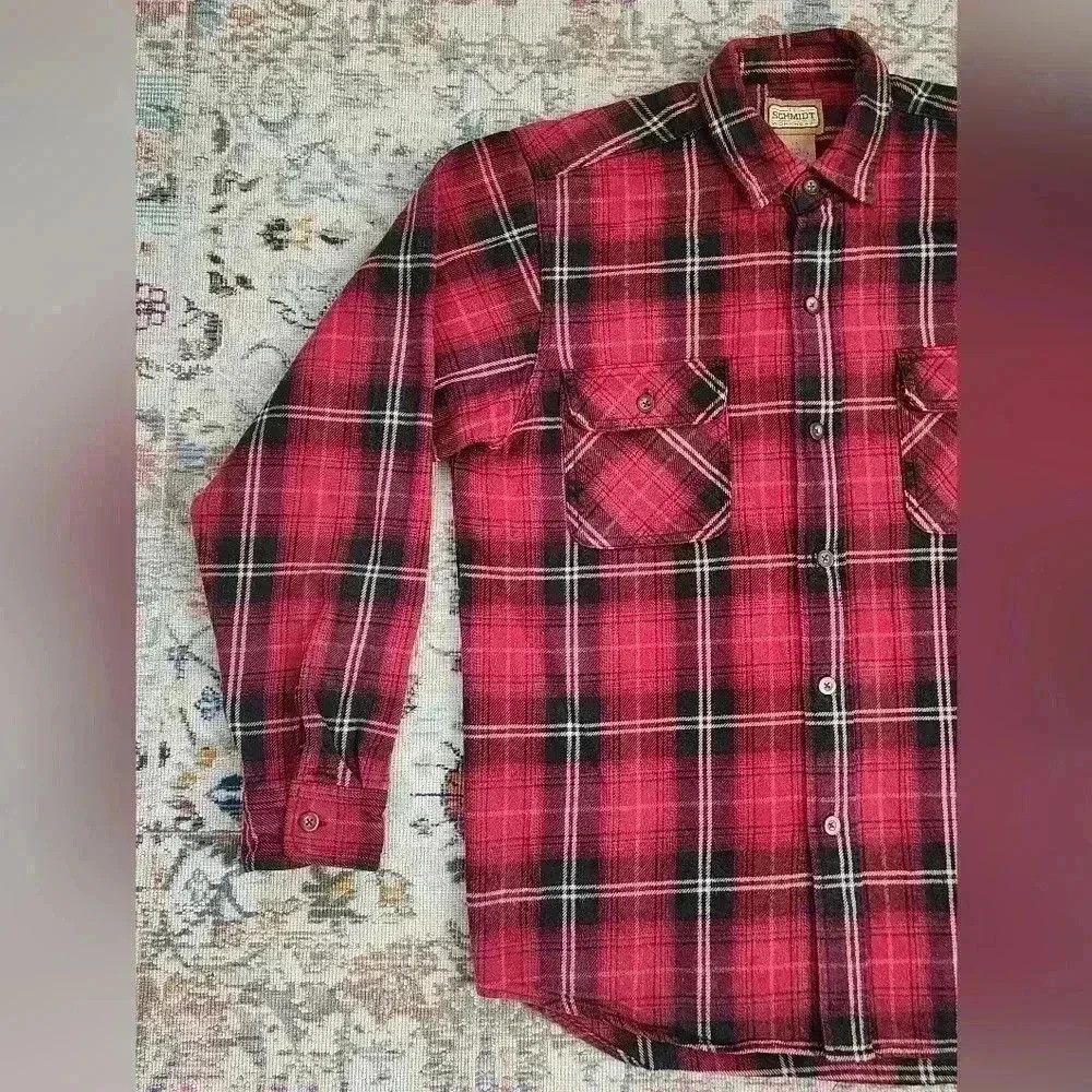 Lumberjack CE Schmidt Workwear Red Plaid Work Shacket Shirt Size US L / EU 52-54 / 3 - 6 Thumbnail