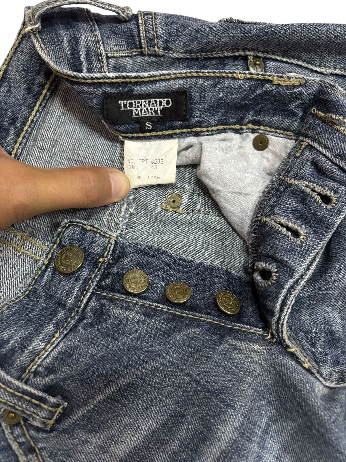 Japanese Brand × Tornado Mart Bondage Tornado Mart Flared Distressed Jeans Size 30" / US 8 / IT 44 - 5 Thumbnail