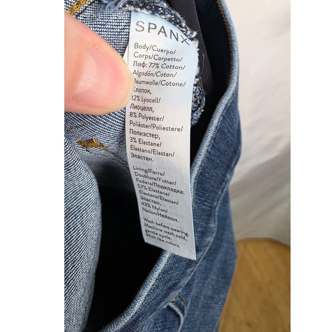 Spanx Spanx Raw Hem Jeans Medium Distressed Skinny Pull On Size 29" - 8 Thumbnail