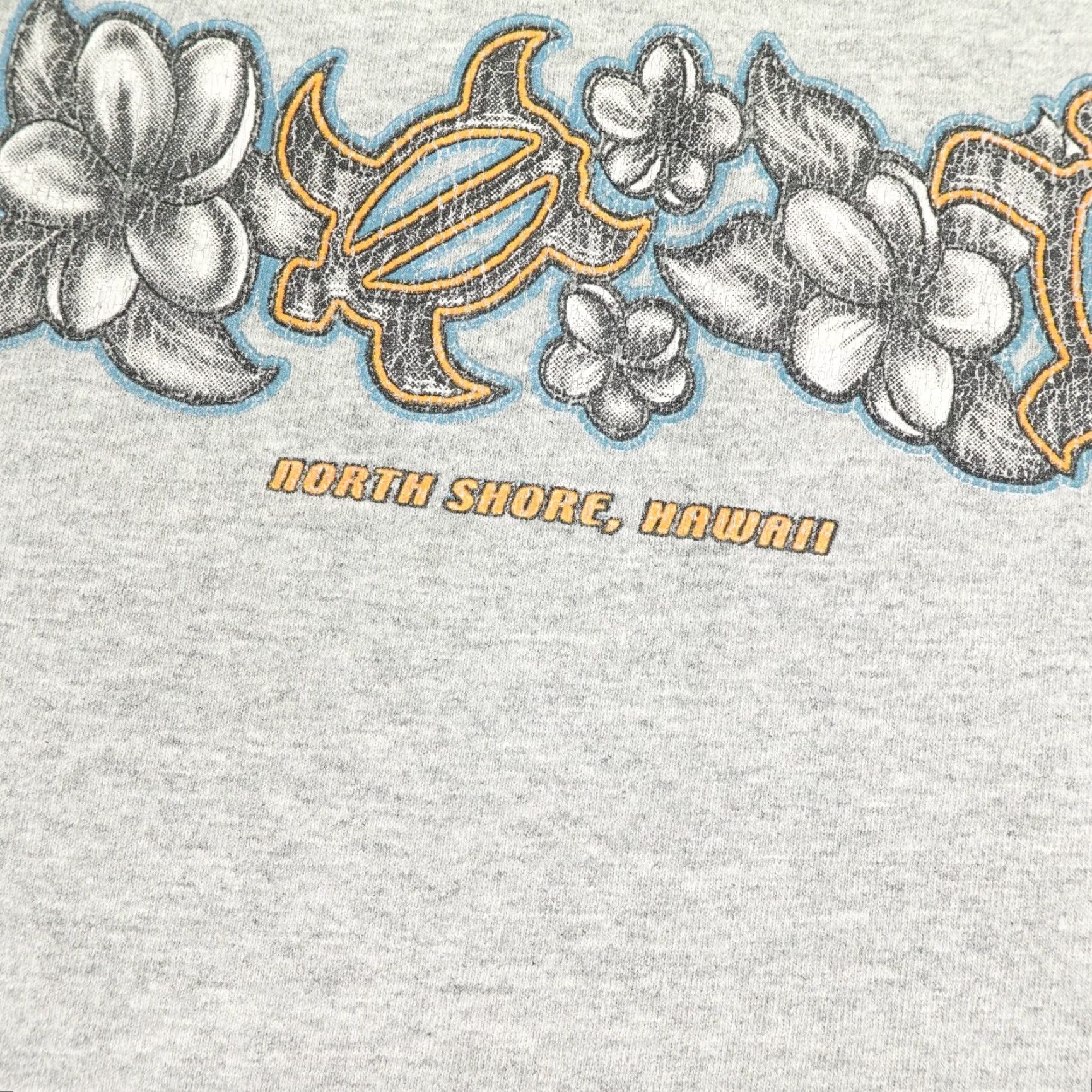 Fruit Of The Loom Vintage Hawaiian Shirt Mens Large Gray North Shore Hawaii Surfer Floral Turtles Size US L / EU 52-54 / 3 - 4 Thumbnail