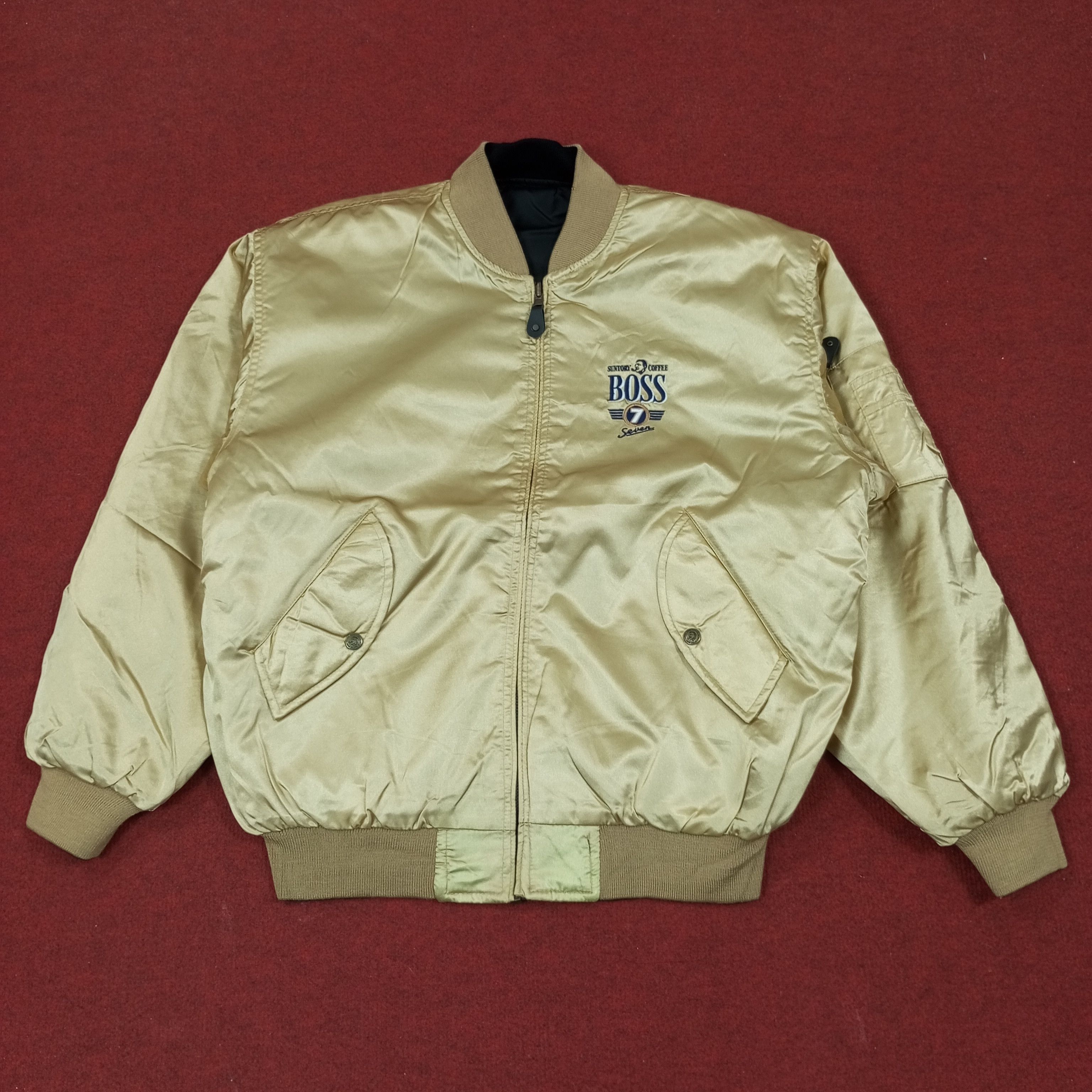 Vintage Boss 7 Seven Suntory Coffee Reversible Jacket c236n13 Size US L / EU 52-54 / 3 - 1 Thumbnail