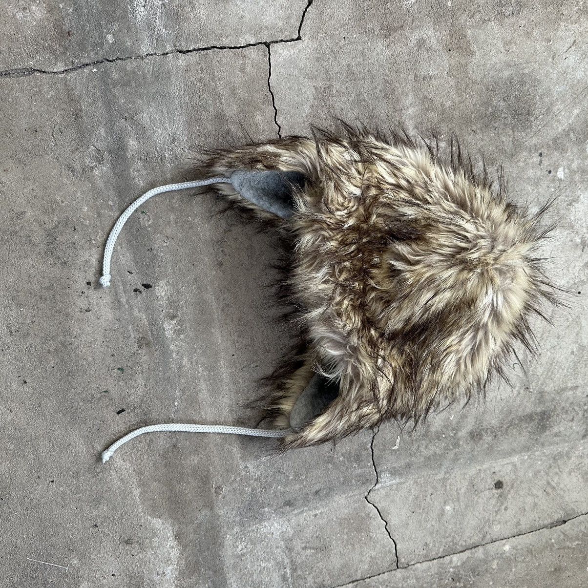 Japanese Brand × Vintage Y2K eisbar 2in1 Faux Fur Ushanka Fuzzy Warm Trapper Hat Size ONE SIZE - 3 Thumbnail