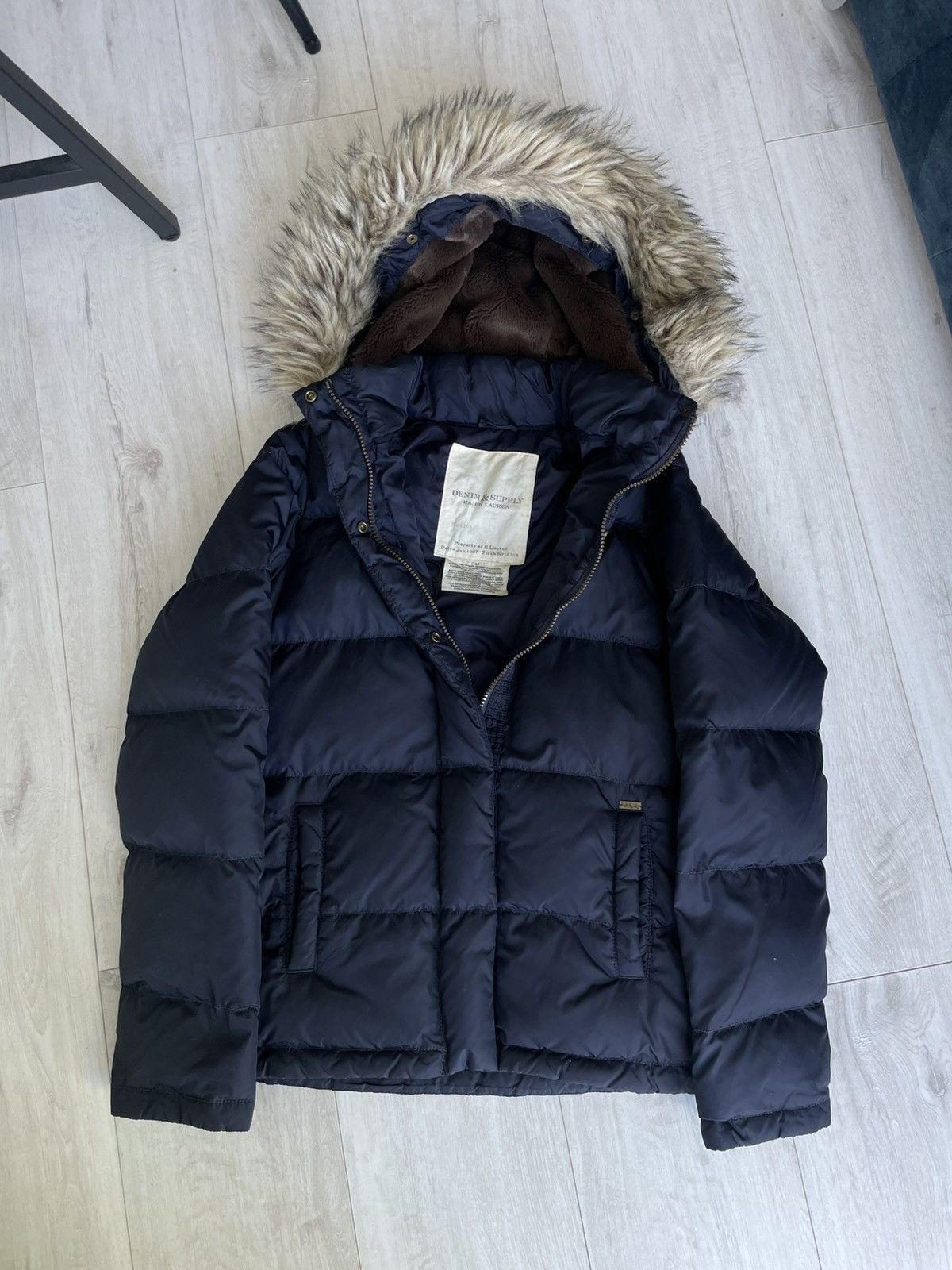 Denim & Supply Ralph Lauren Denim & Supply Ralph Lauren Down Puffer Jacket Fur Hood RARE Size S / US 4 / IT 40 - 1 Thumbnail