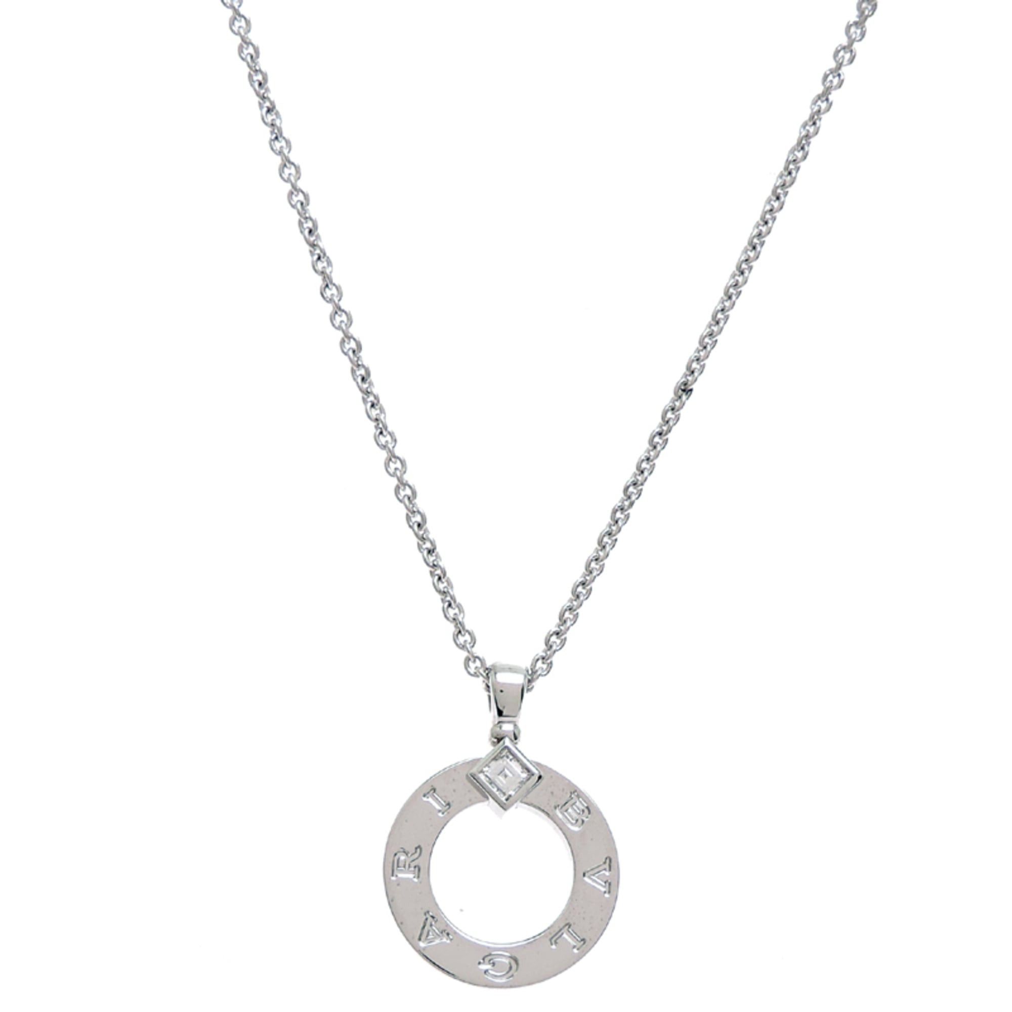 Bvlgari Bvlgari 2024 Circle Diamond Necklace for Men and Women, 361076, 750 White Gold Size ONE SIZE - 1 Thumbnail