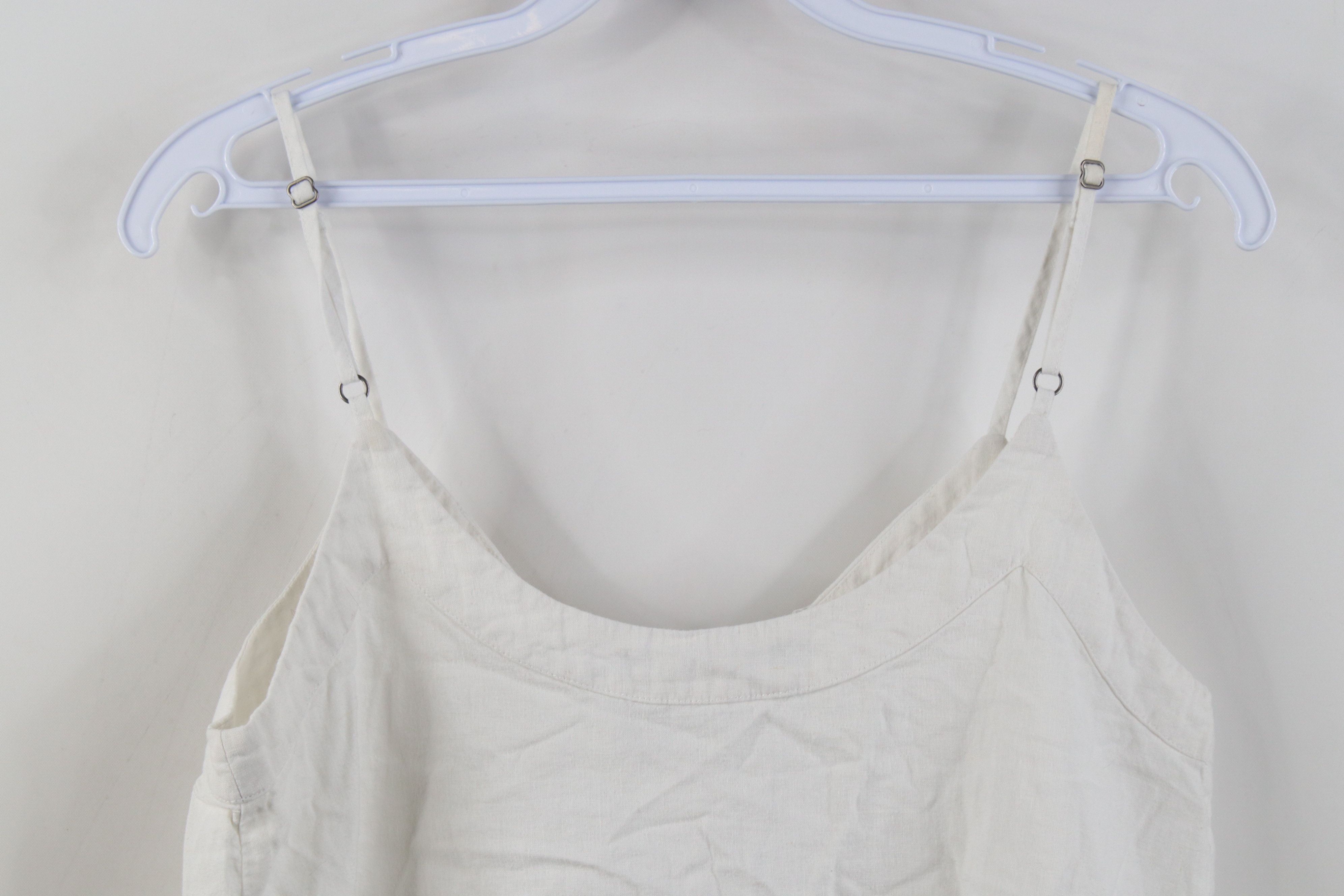 Abercrombie & Fitch Vintage 90s Y2K Abercrombie & Fitch Linen Cropped Tank Top Size S / US 4 / IT 40 - 10 Thumbnail