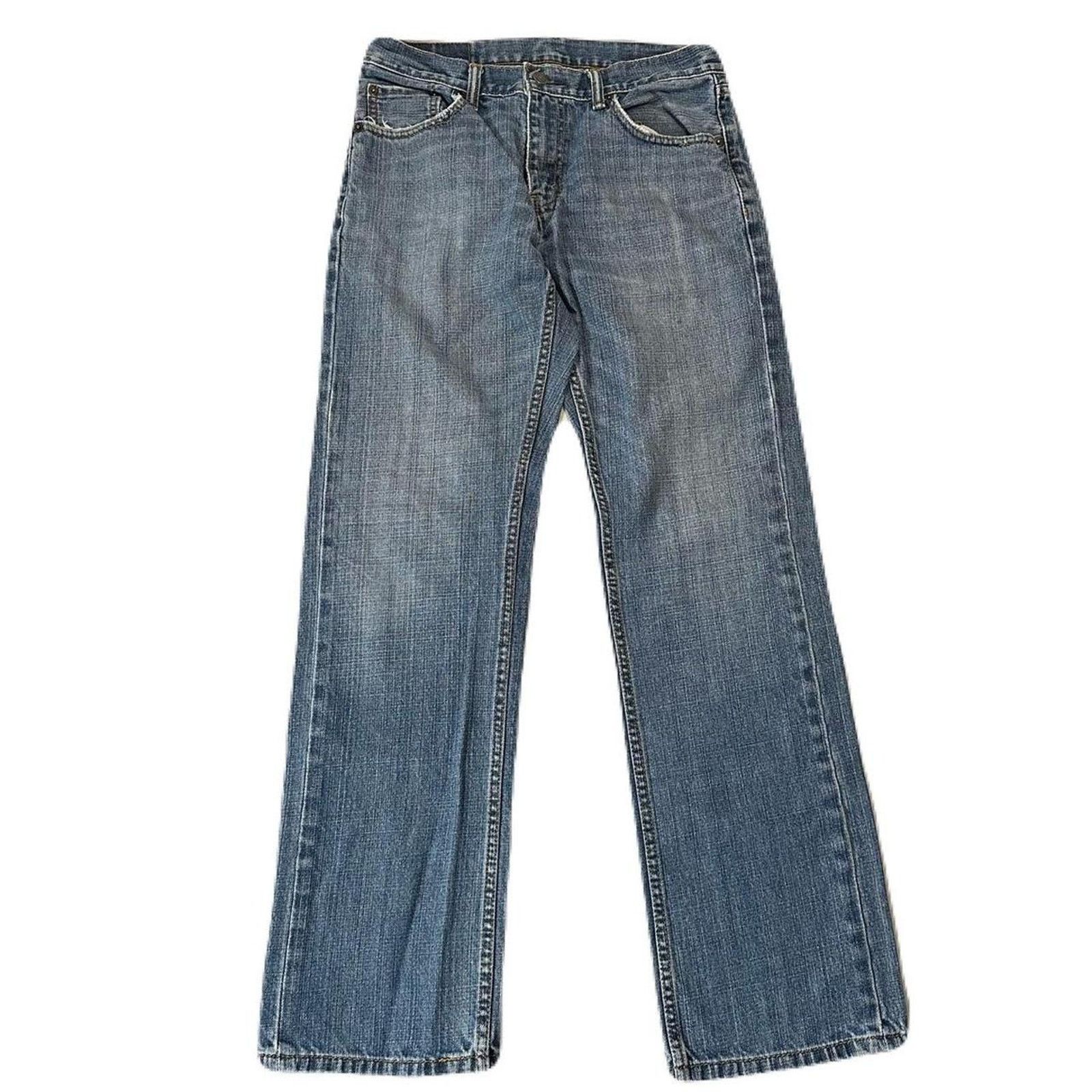 Levi's Levi’s 559 Navy Blue Distressed Denim Jeans Size US 30 / EU 46 - 2 Thumbnail