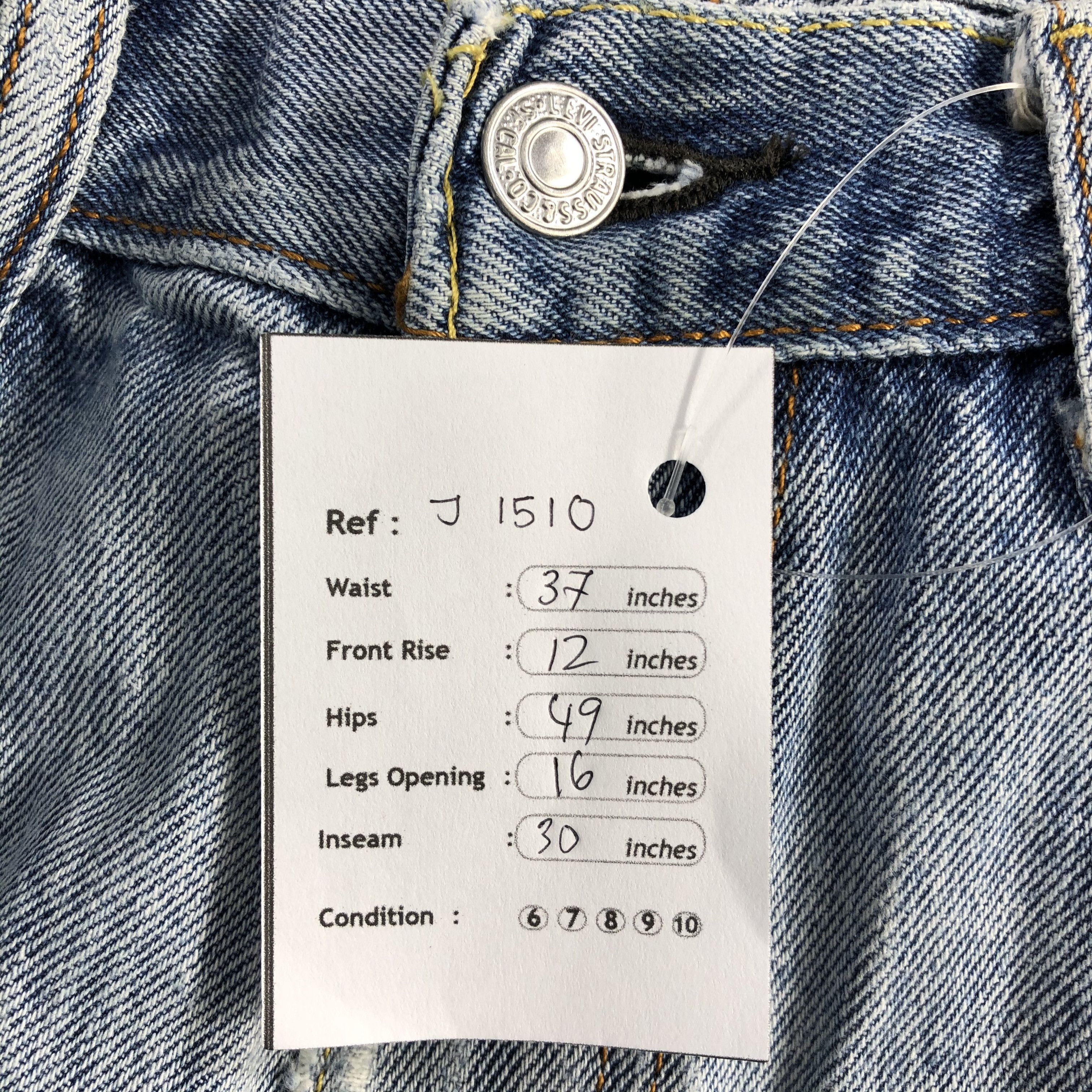 Levi's Vintage Light Wash Levis 505 Jeans-J1510 Size US 37 - 17 Thumbnail