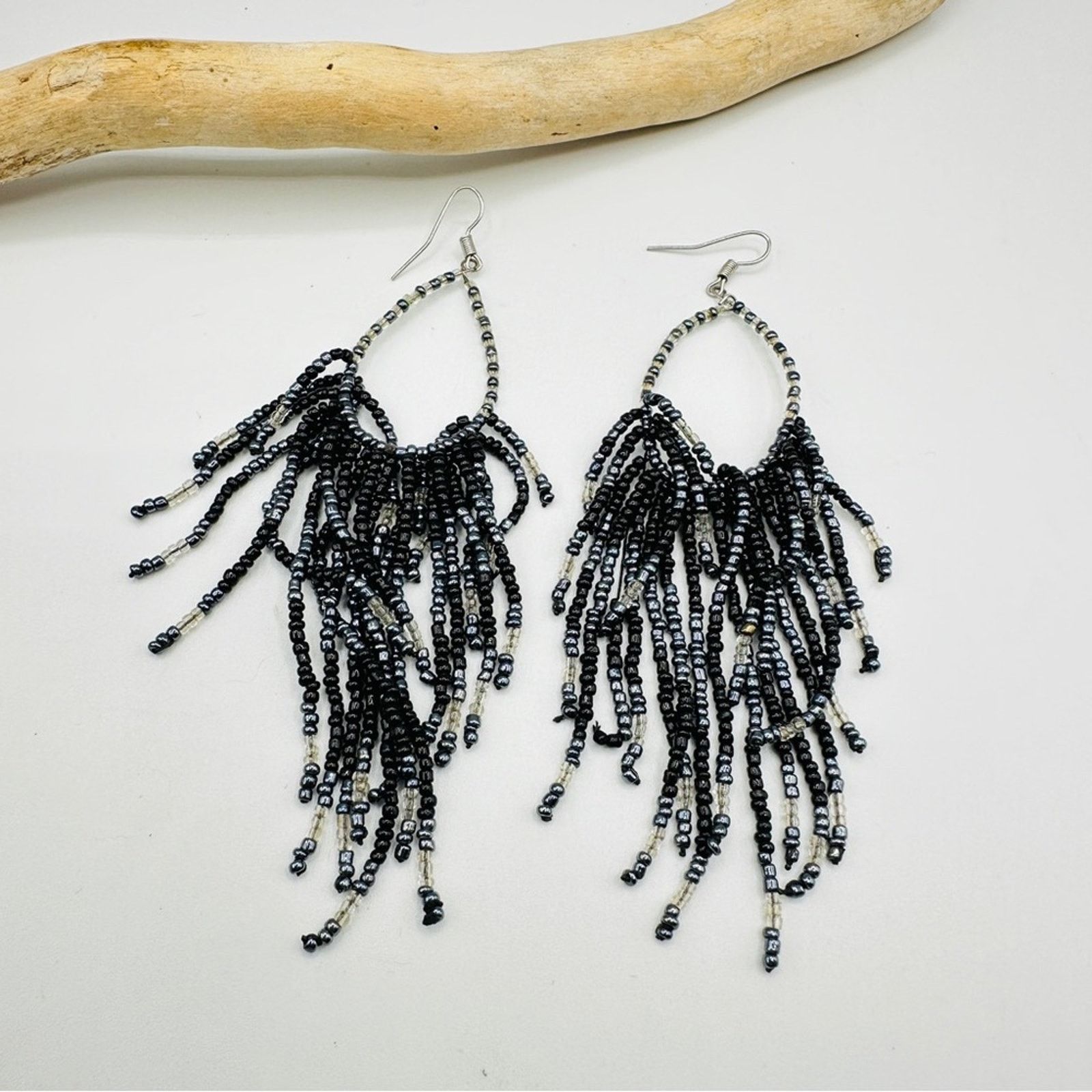 The Unbranded Brand Boho Seed Bead Statement Earrings Size ONE SIZE - 1 Thumbnail