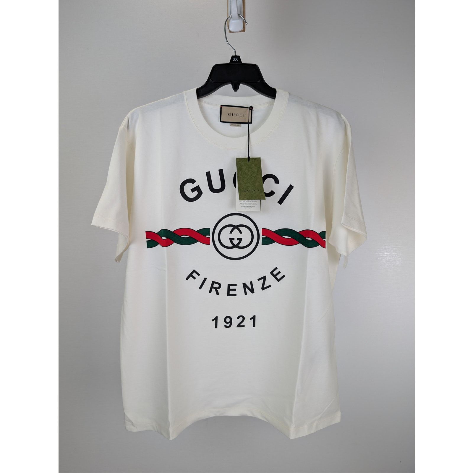 Gucci o1rshd1 Firenze 1921 cotton T-shirt in White Size US M / EU 48-50 / 2 - 2 Thumbnail