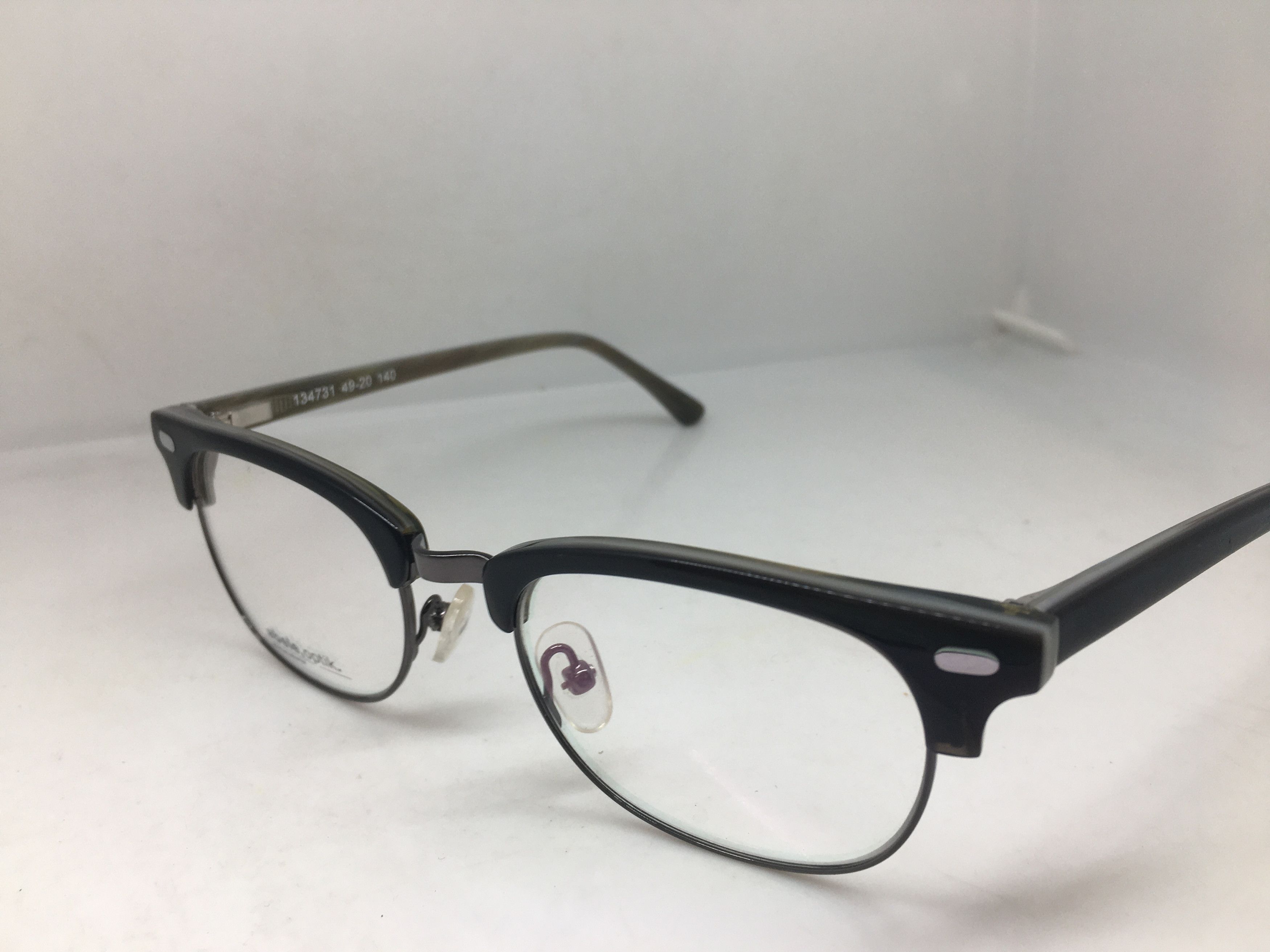 Other Abele Optik Malcolm X Black Silver RX Eyeglasses Frame Size ONE SIZE - 3 Thumbnail