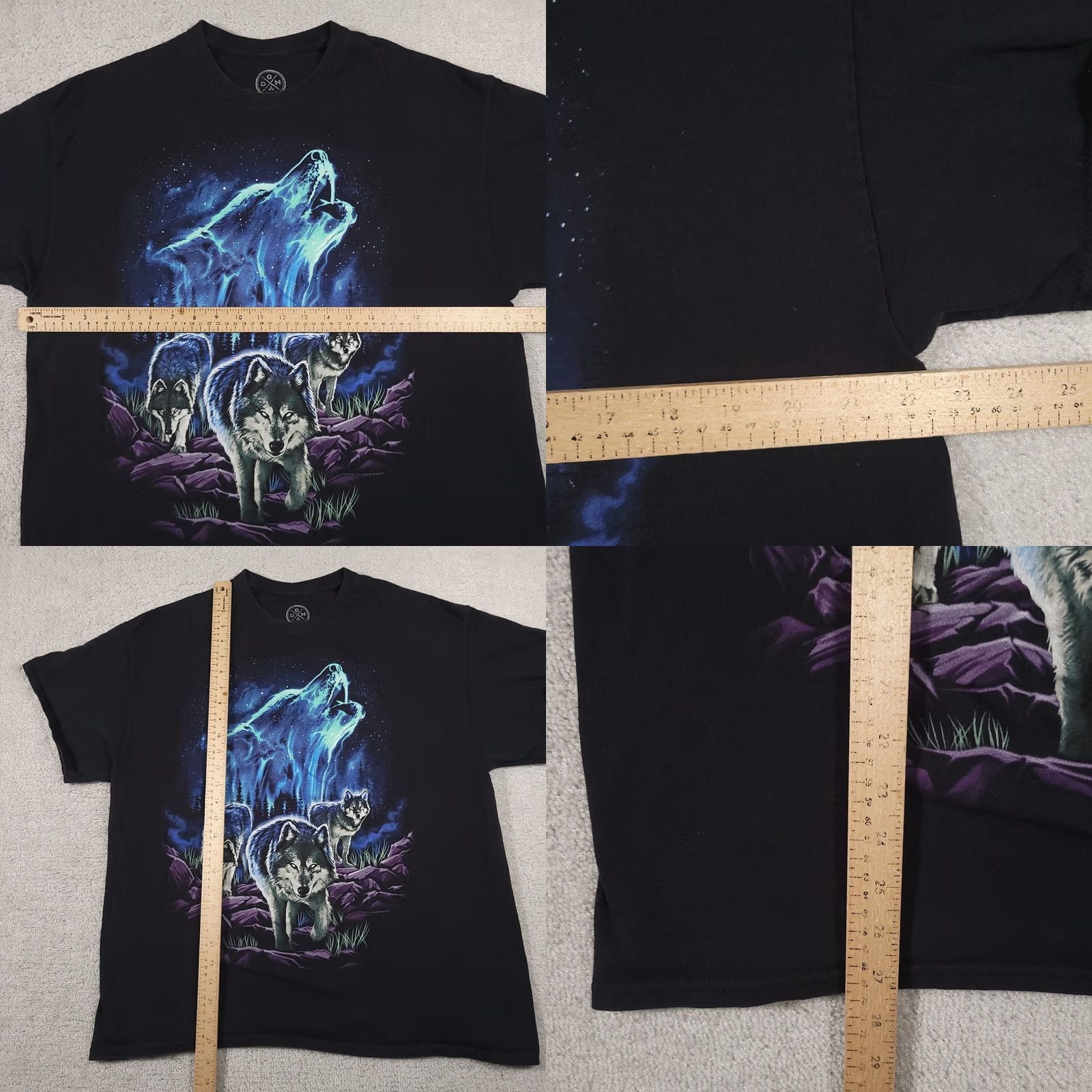 Vintage DOM Short Sleeve Wolf Animals Graphic Black Tee T-Shirt Mens XL Outdoors Wild Shirt Mens XL Black Animals Graphic Tee Size US XL / EU 56 / 4 - 8 Thumbnail