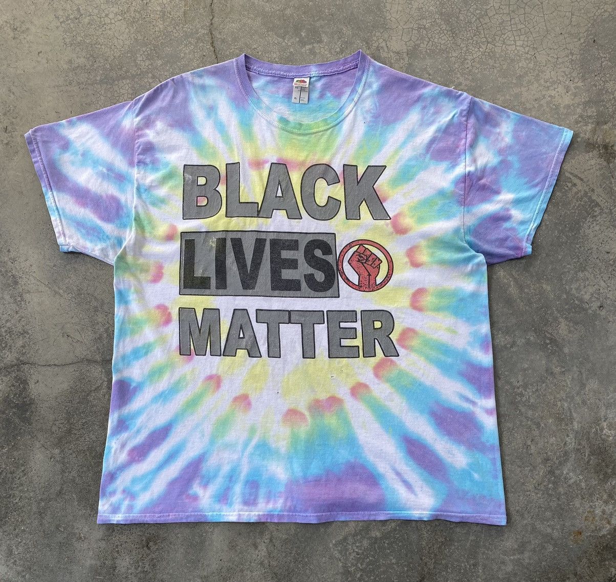 Rap Tees Vintage Thrashed Black Lives Matter Tie Dye Tees Size US XL / EU 56 / 4 - 1 Thumbnail