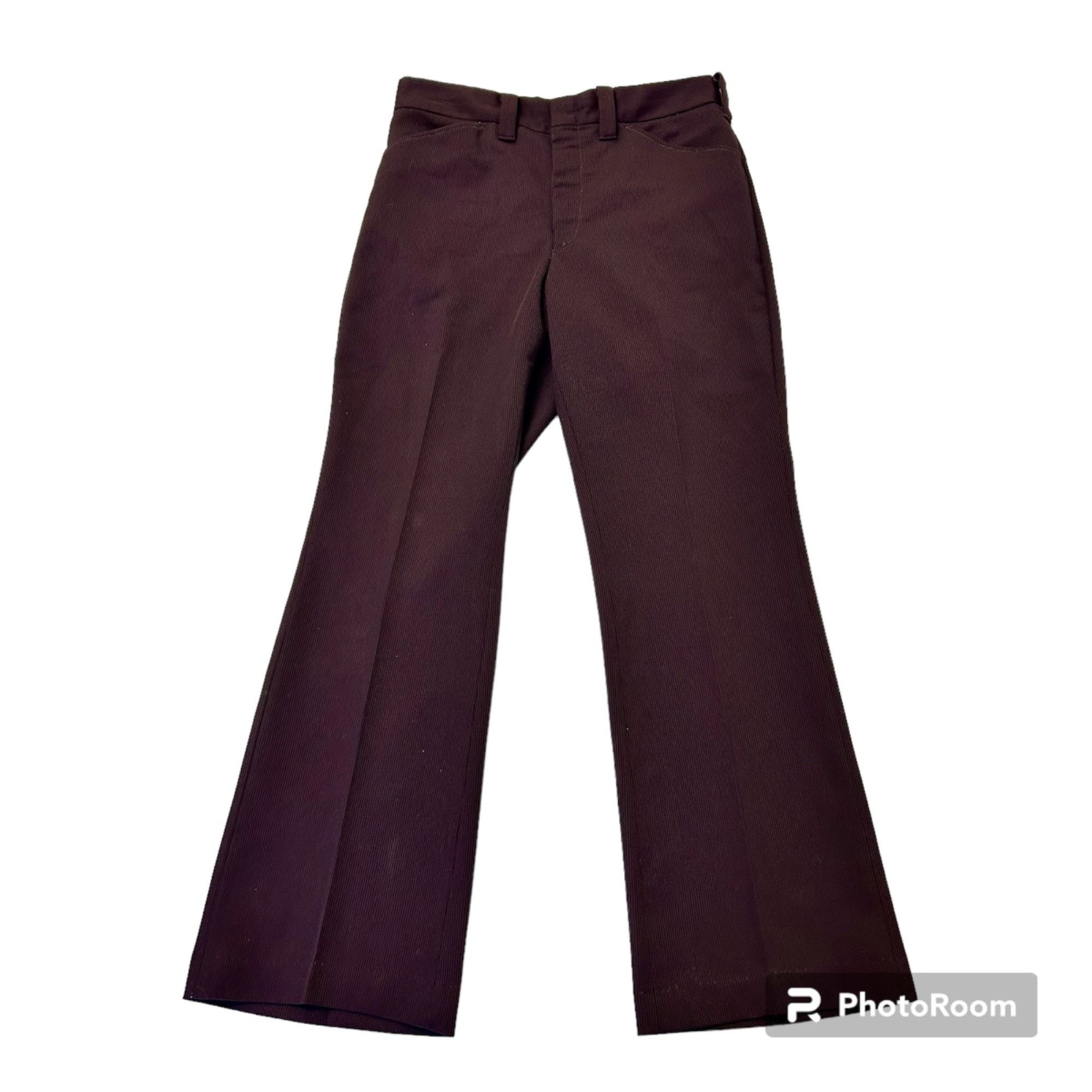 image of 70's Wrangler Maroon Ribbed Textured Western Mod Pants 30, Men's