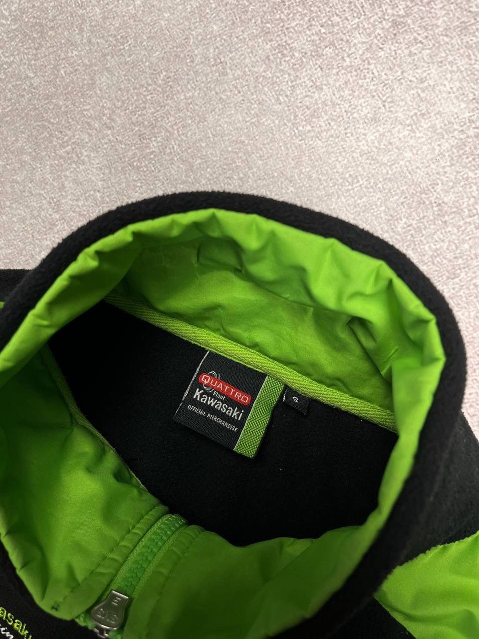 Vintage Vintage Kawasaki Fleece Racing Moto Sherpa Jacket Y2K S Size US S / EU 44-46 / 1 - 7 Thumbnail