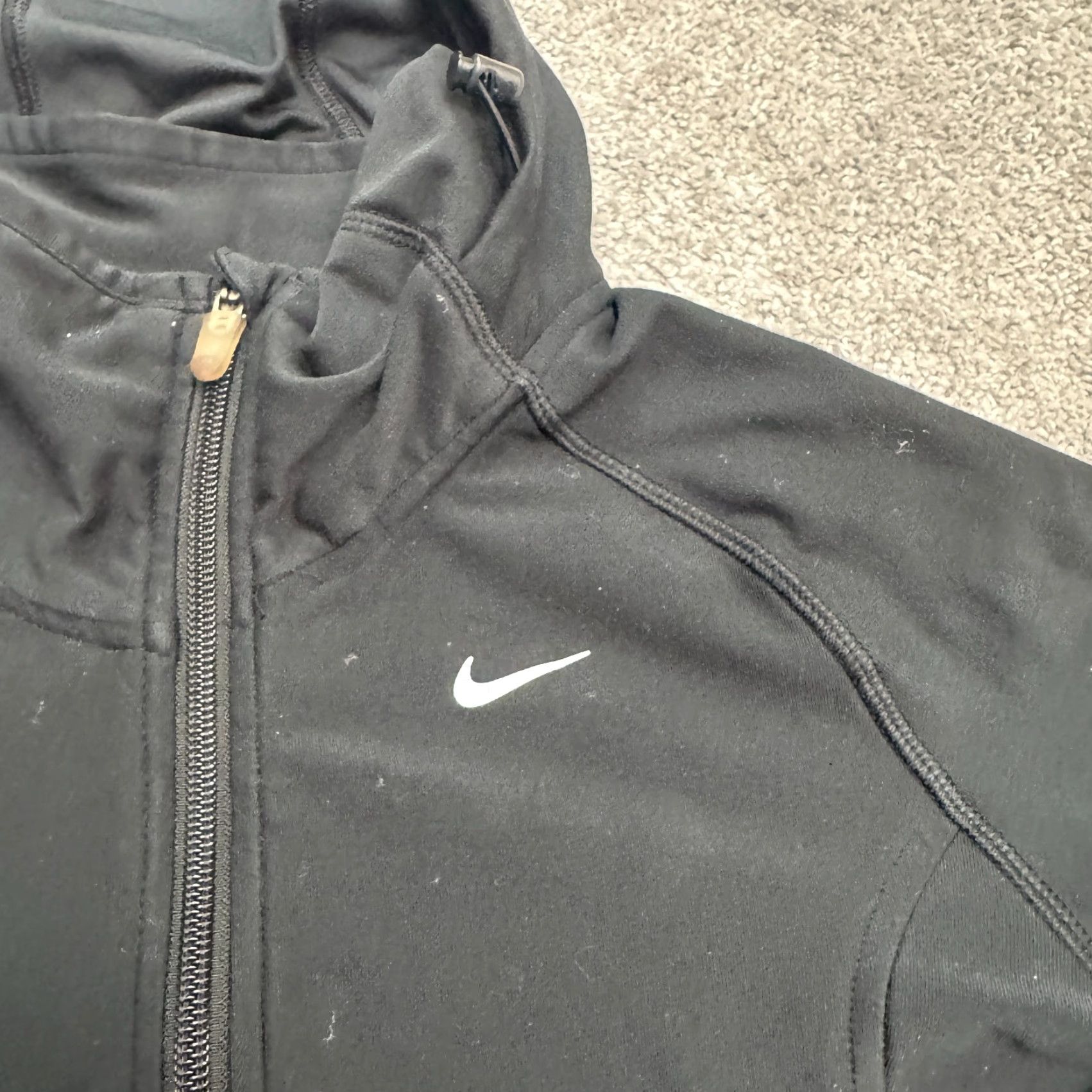 Nike Nike Dri-Fit Hoodie Sweatshirt Womens M Black Full Zip Pockets Activewear Size M / US 6-8 / IT 42-44 - 7 Thumbnail