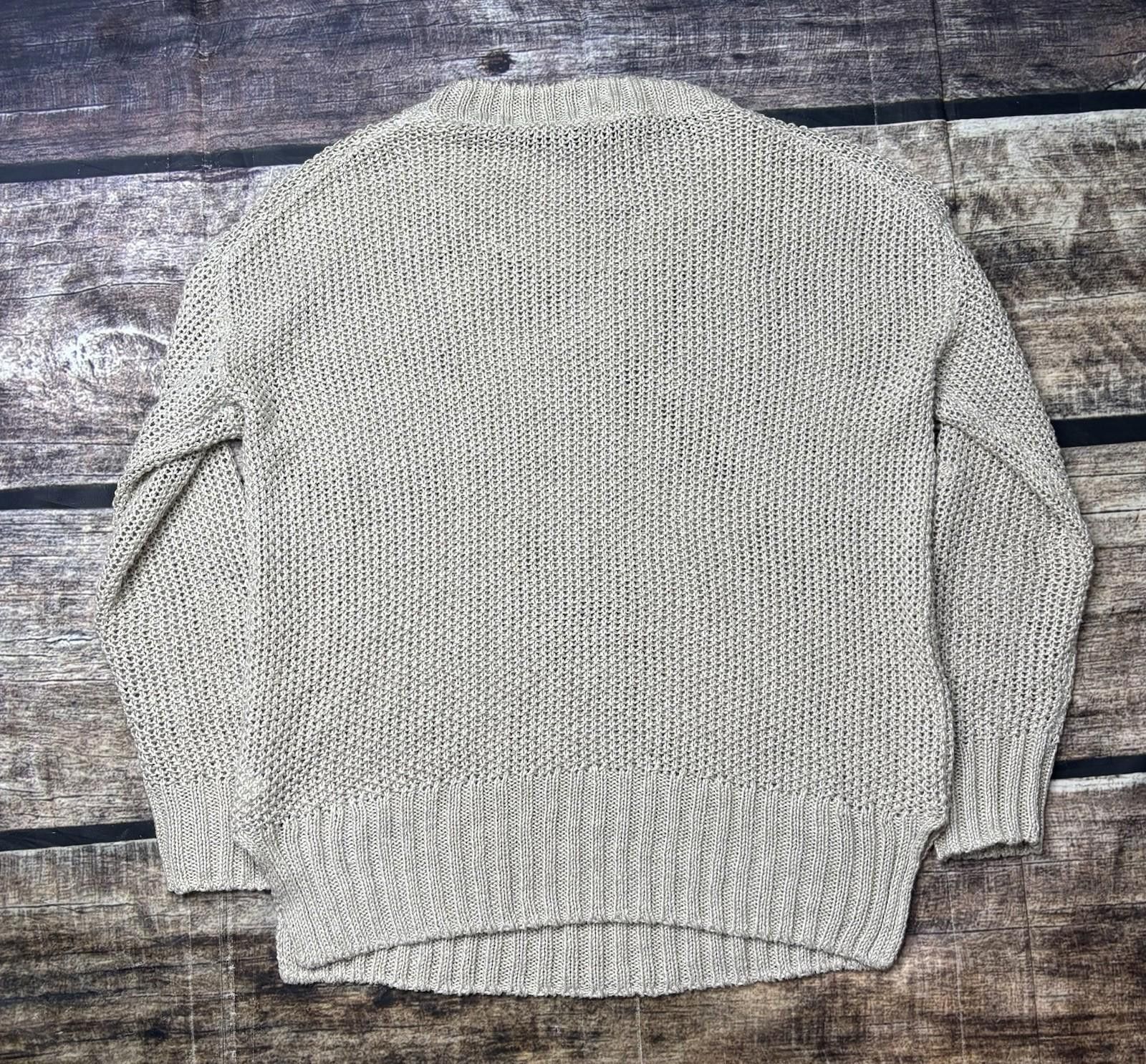J.Crew J Crew Sweater Women XXS Linen Open Knit Crochet Pullover Size XS / US 0-2 / IT 36-38 - 3 Thumbnail